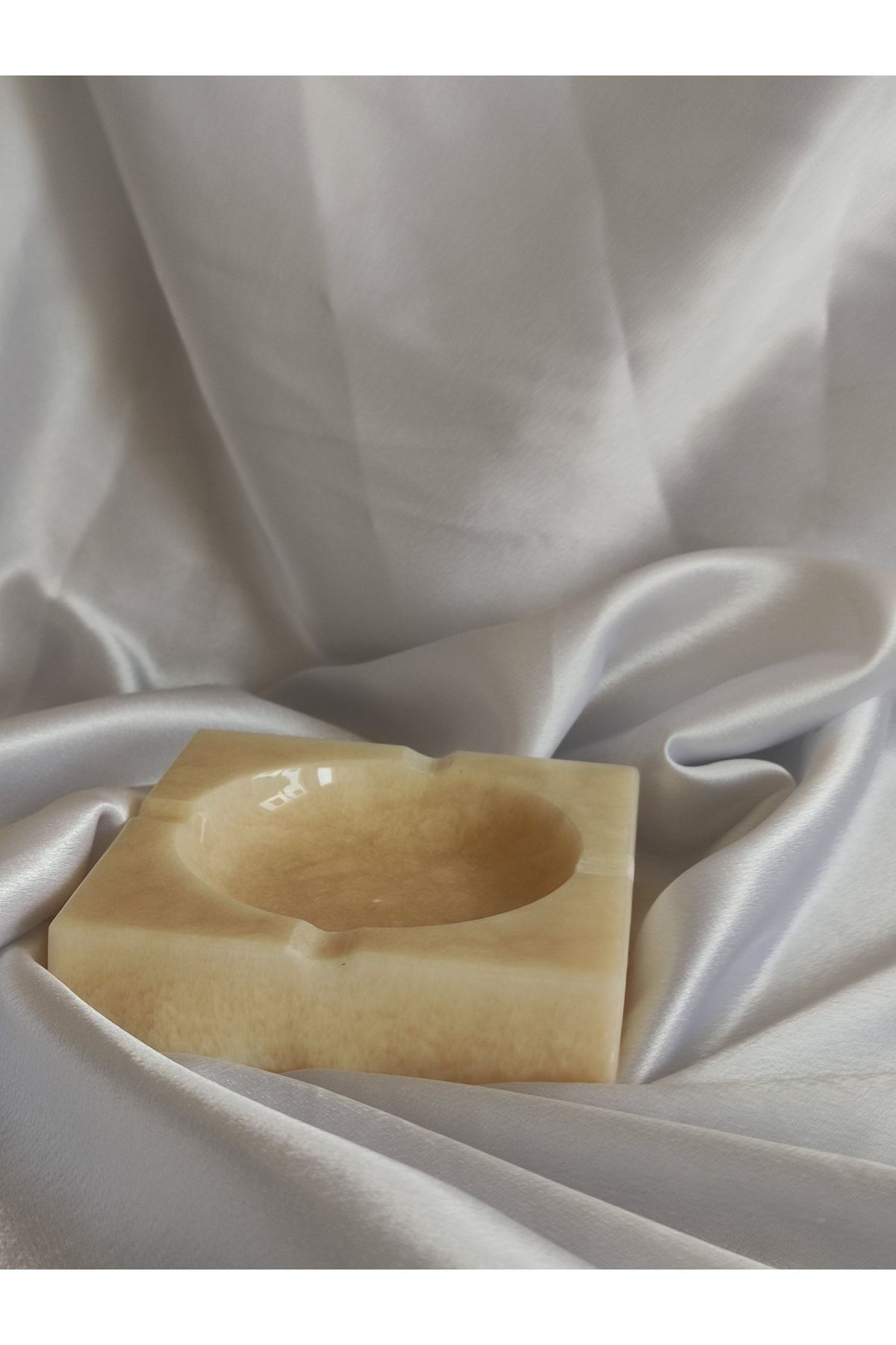 Pergamon Onyx Kare Küllük Gerçek Onyx Taşı Yarı Değerli Taştır