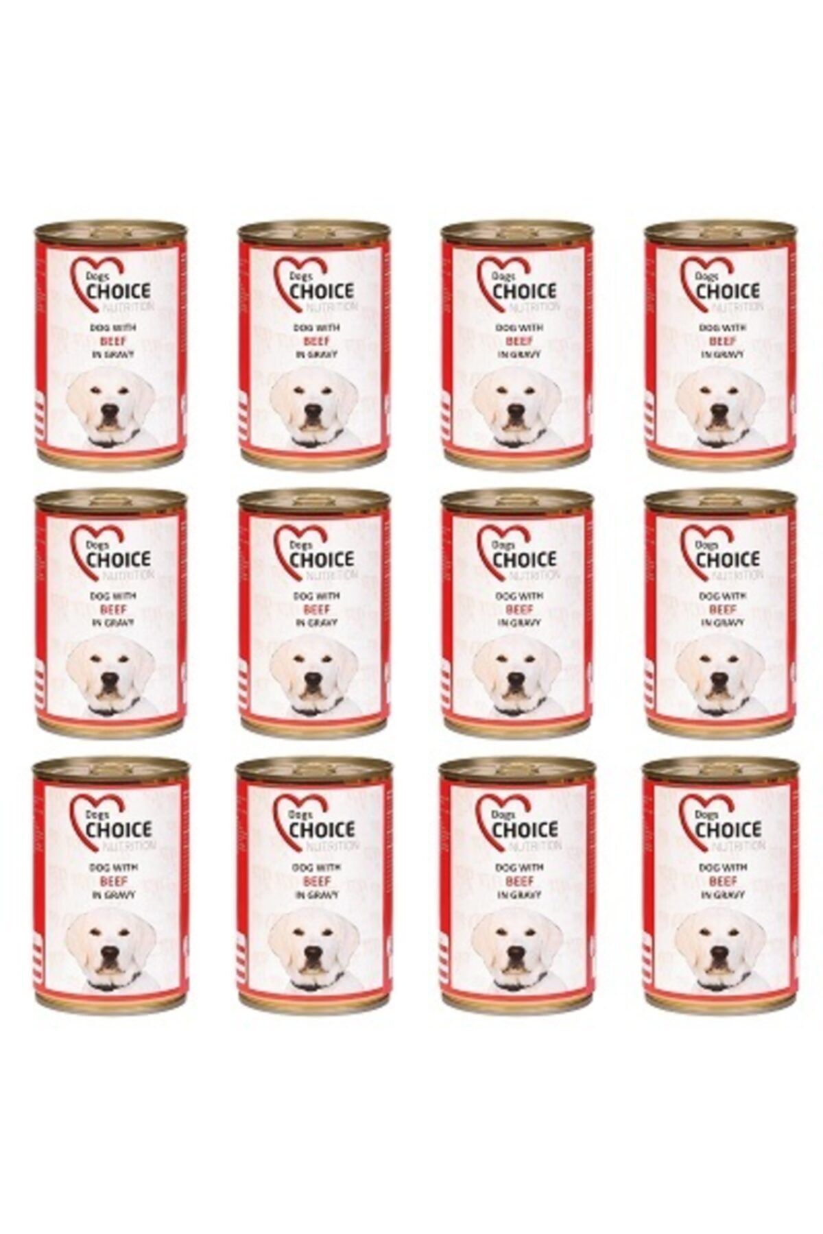 Choice Dogs Sığır Etli Biftekli Pate Köpek Konservesi 400 gr * 12 Adet
