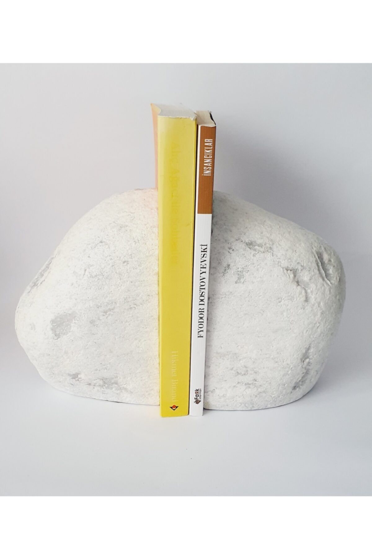 THEDA STONE Eskitme Mermer Doğal Taş Kitap Tutucu