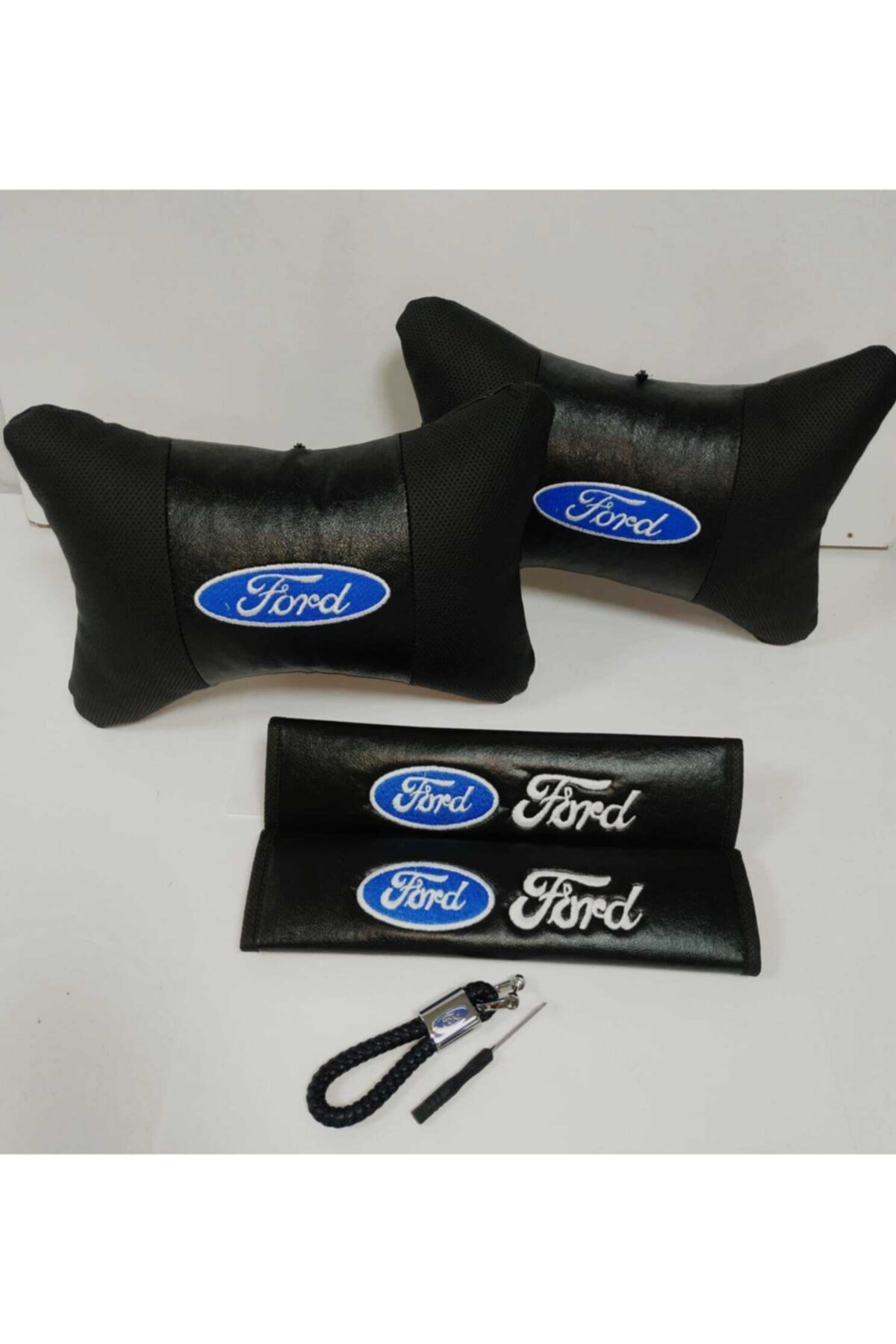 OTOPİNK Ford Siyah Anahtarlıklı Lux Deri Konfor Seti