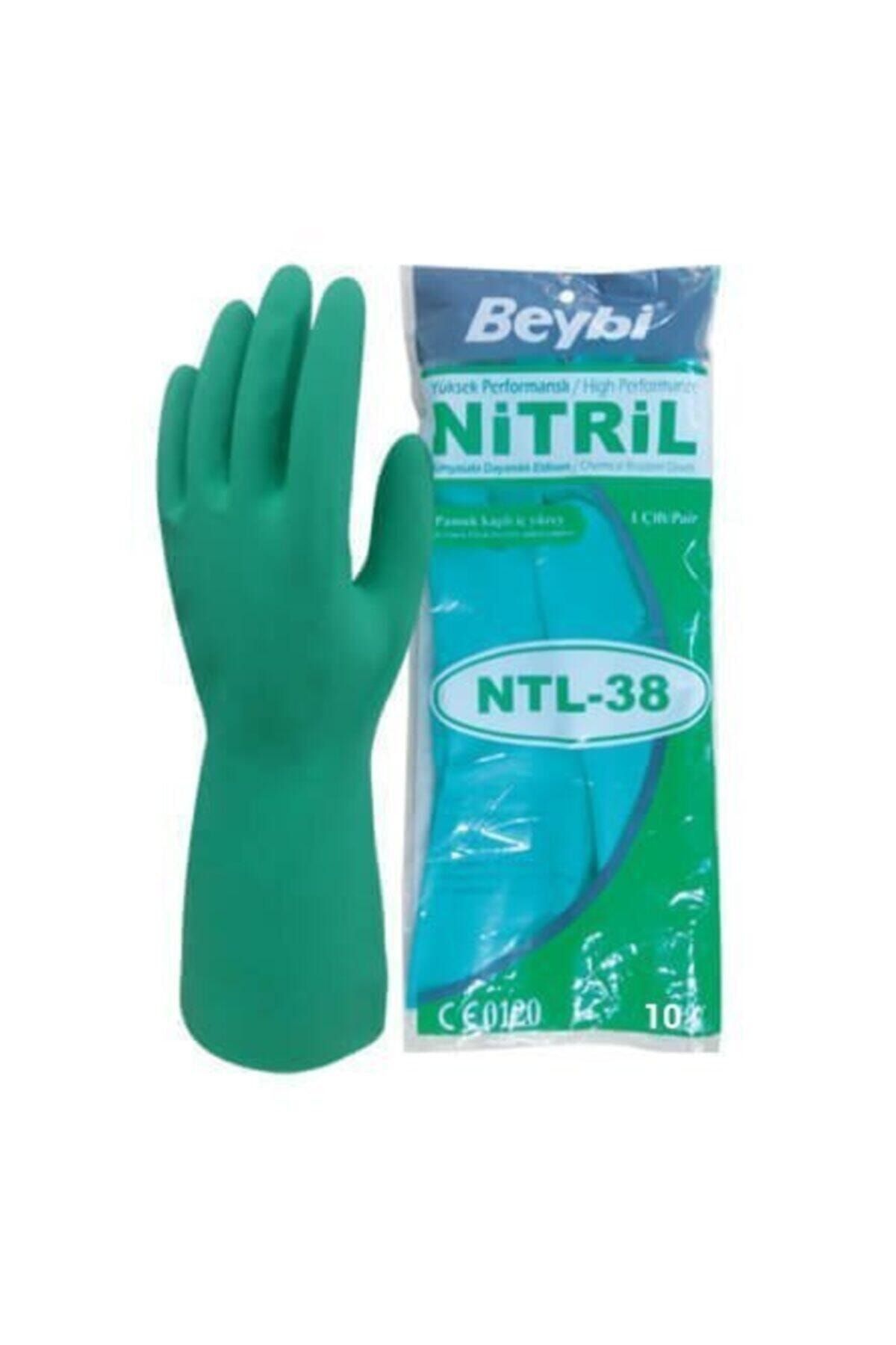 Beybi Ntl-38 Kimyasal Koruyucu Nitril Eldiven 10 Numara
