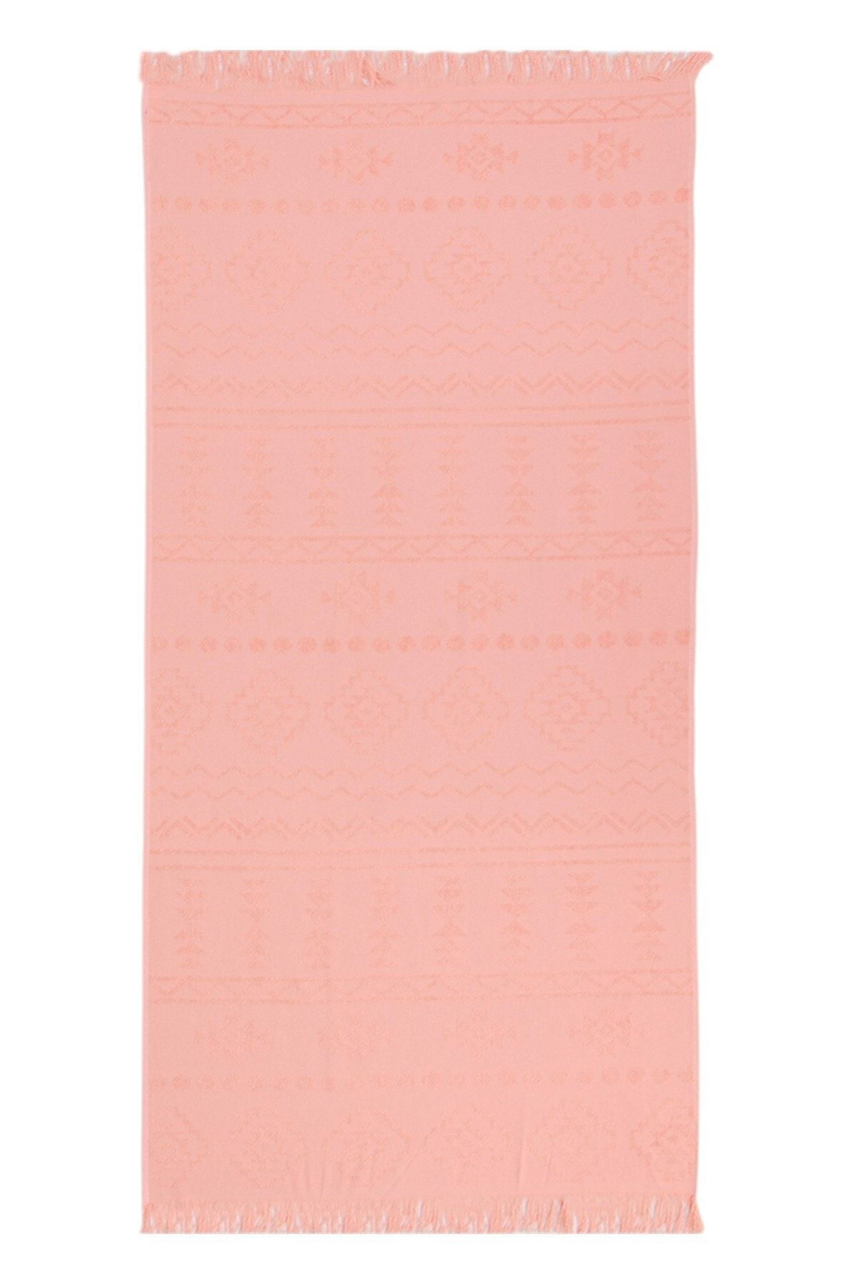 Homelover Plaj Havlusu 75x150 Pudra Püsküllü %100 Pamuk