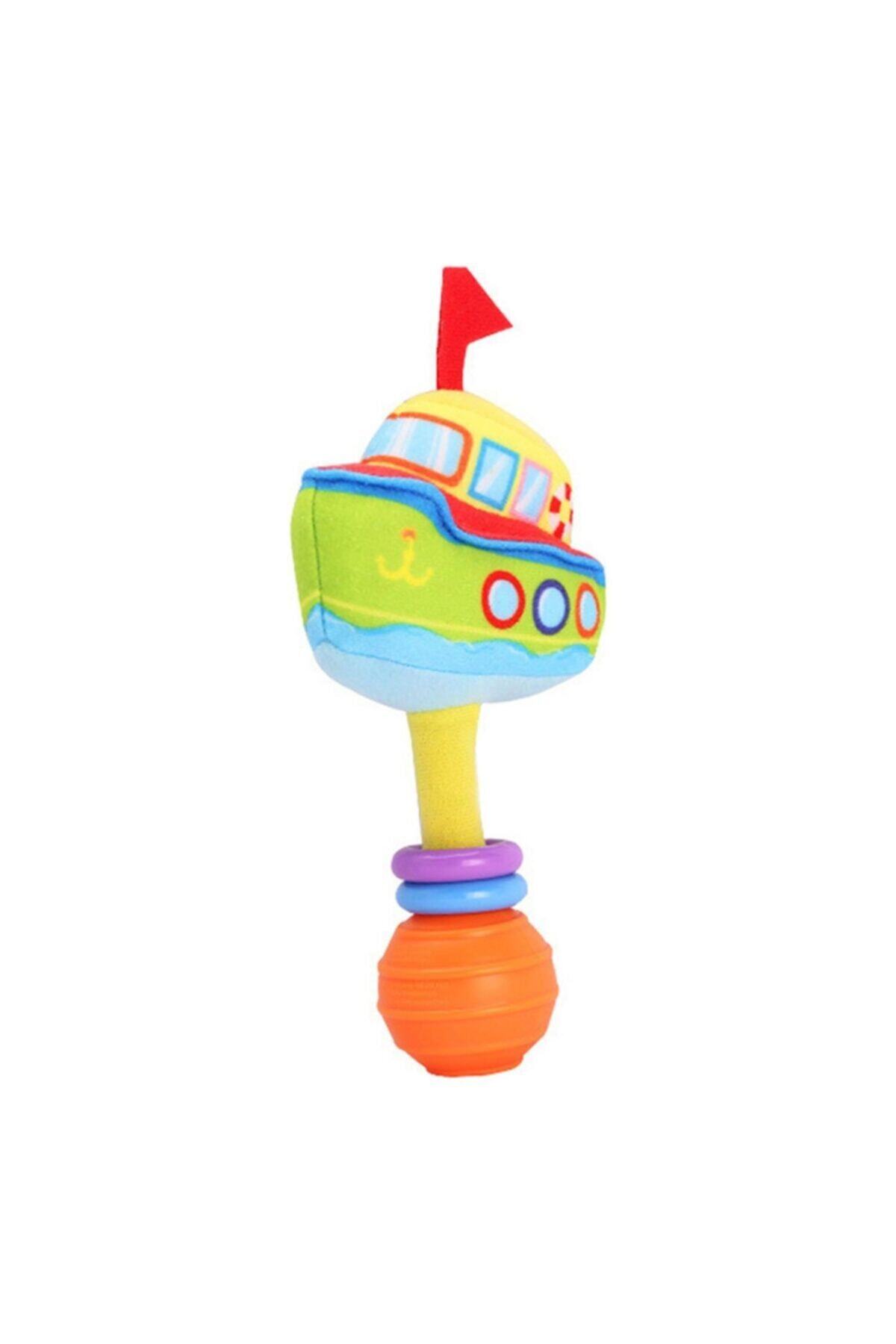 Sozzy Toys Yeşil Turuncu Gemi El Çıngırağı Szy196