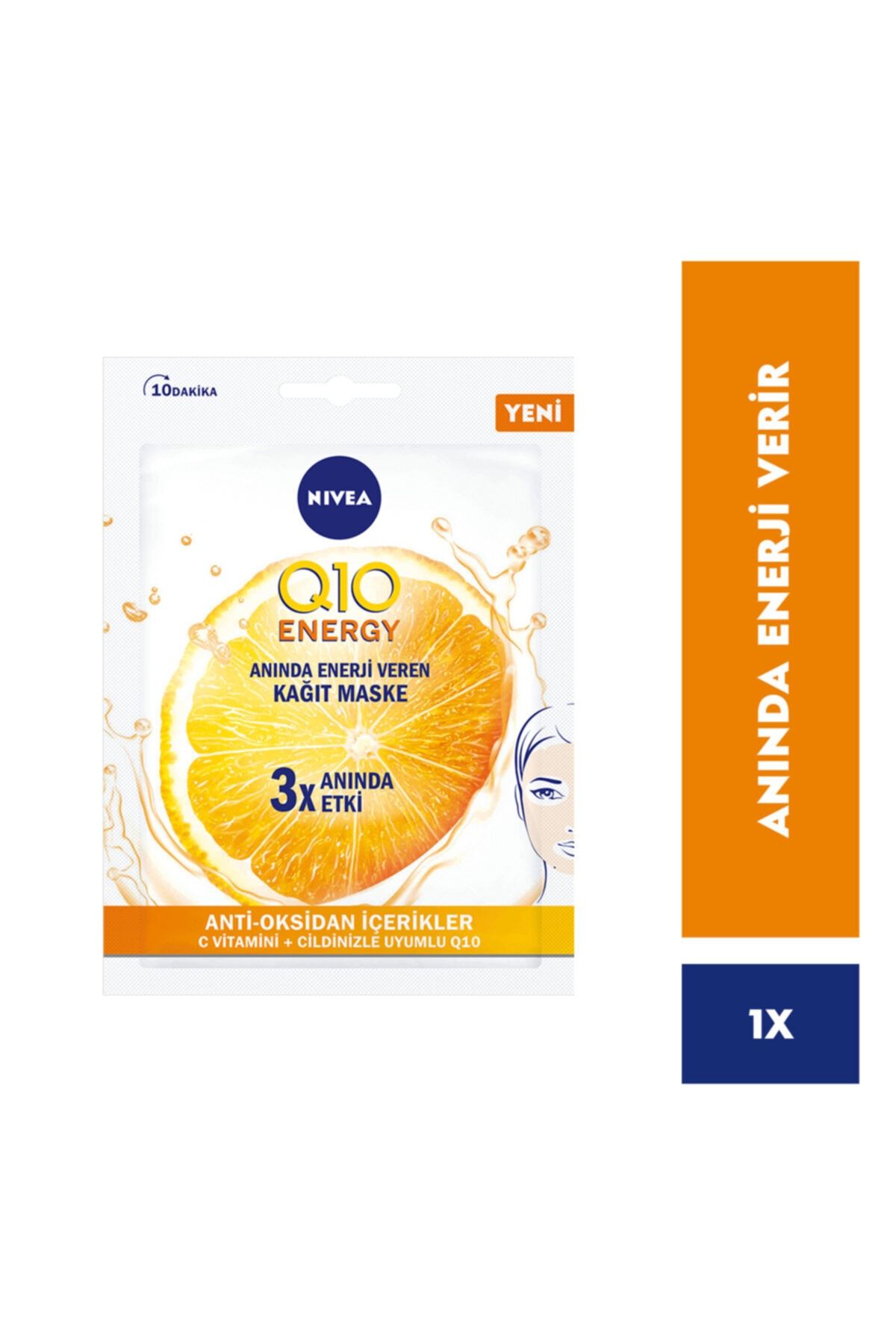 Nivea Q10 Energy Kağıt Yüz Maskesi 1 Adet