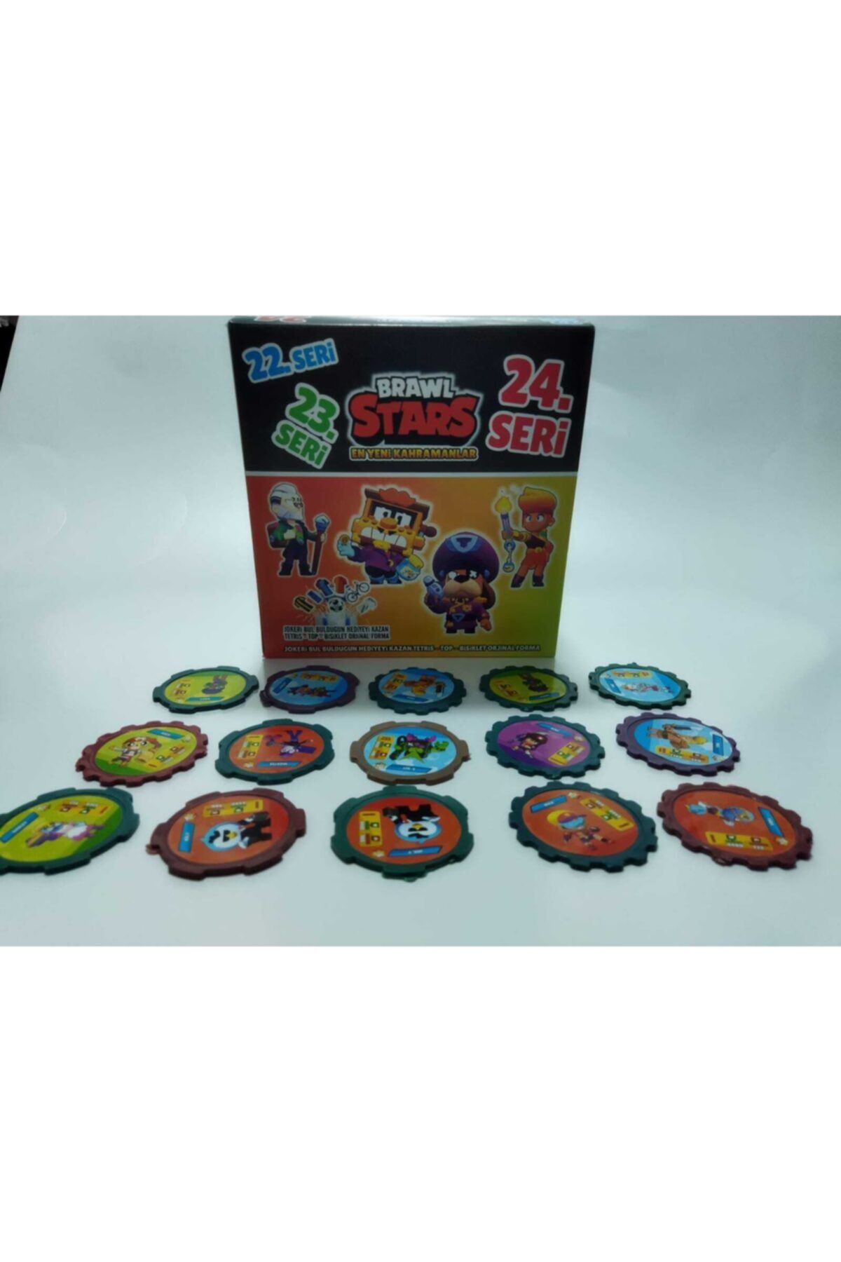 MAVİKRALİYETİLAN 22.23.24 Özel Kristal Plastik Basım Brawl Stars Mavi Yıldız Serisi Taso 300 Adet 180 Kart Hediye