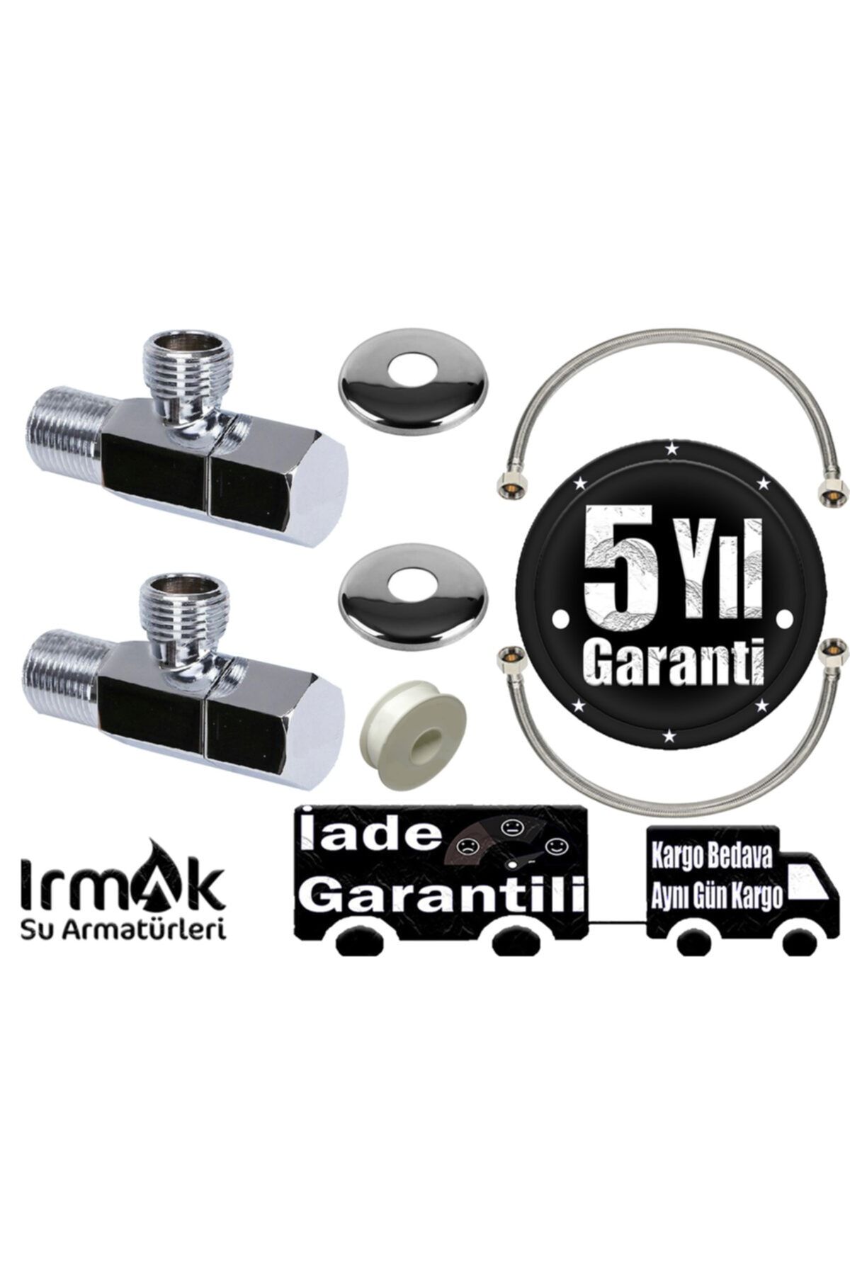 özbay ısı sanayii ö şekil Irmak Taharet Muslukları Dekoratif Ara Musluk Klozet Musluğu 50 Cm Spiral Hortumları 5 Yıl Garantili