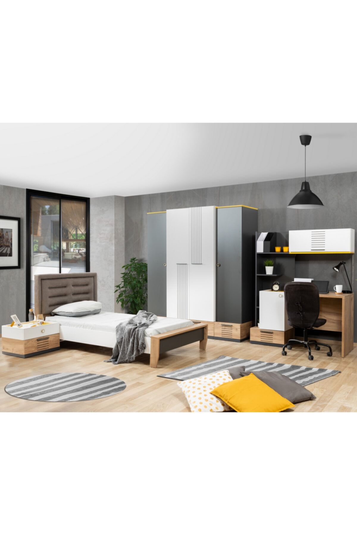 Setay Relax Genç Odası Dolap Karyola Komodin Çalışma Masası