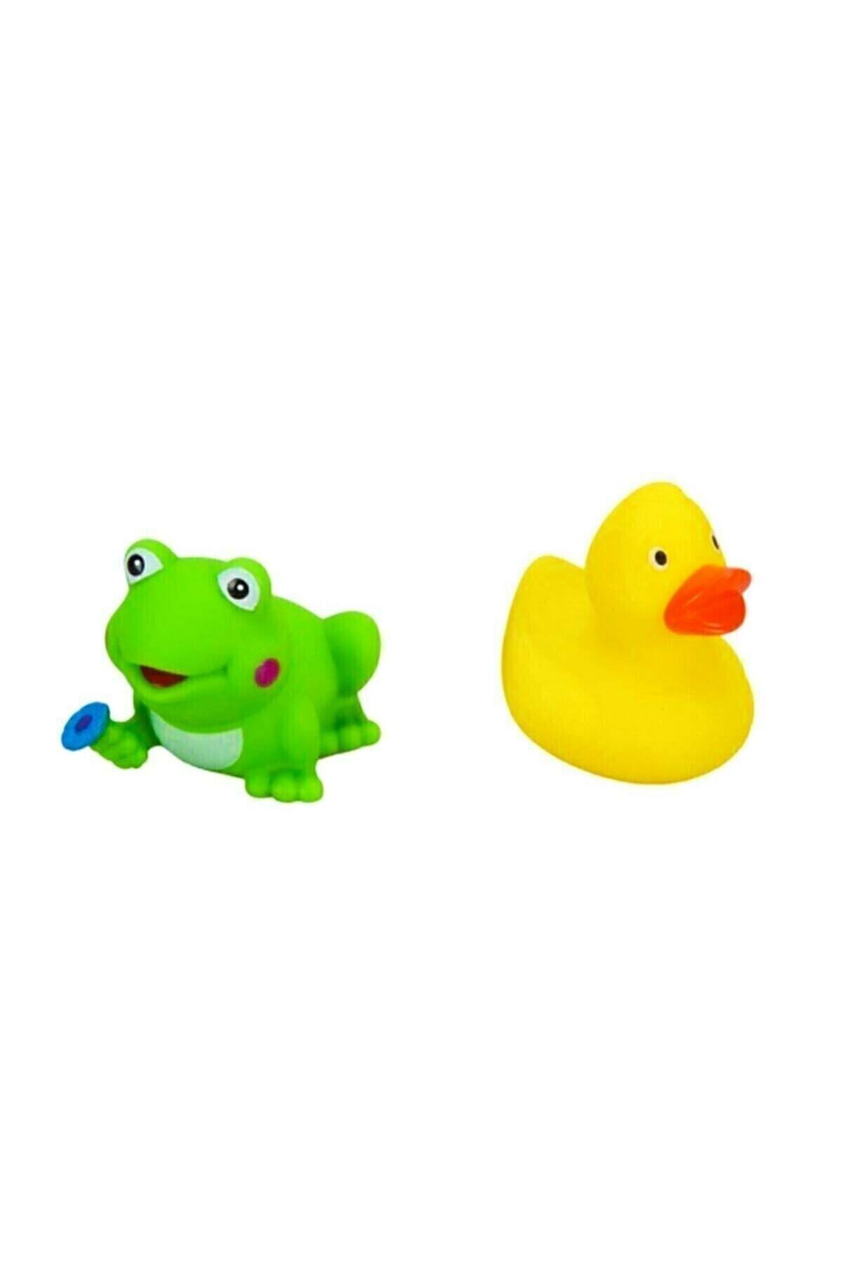 YKSTORE Sevimli Kurbağa ve Ördek 2'li Set Banyo Oyuncağı
