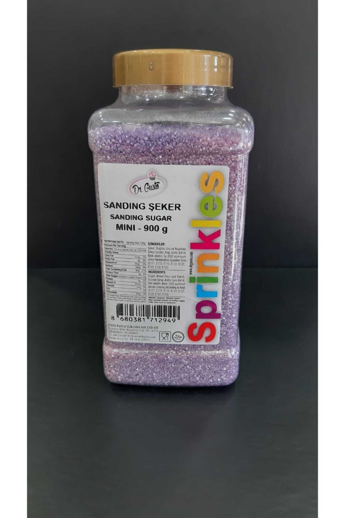 Dr. Gusto Dr Gusto Sanding Şeker Mini Mor 900 Gr
