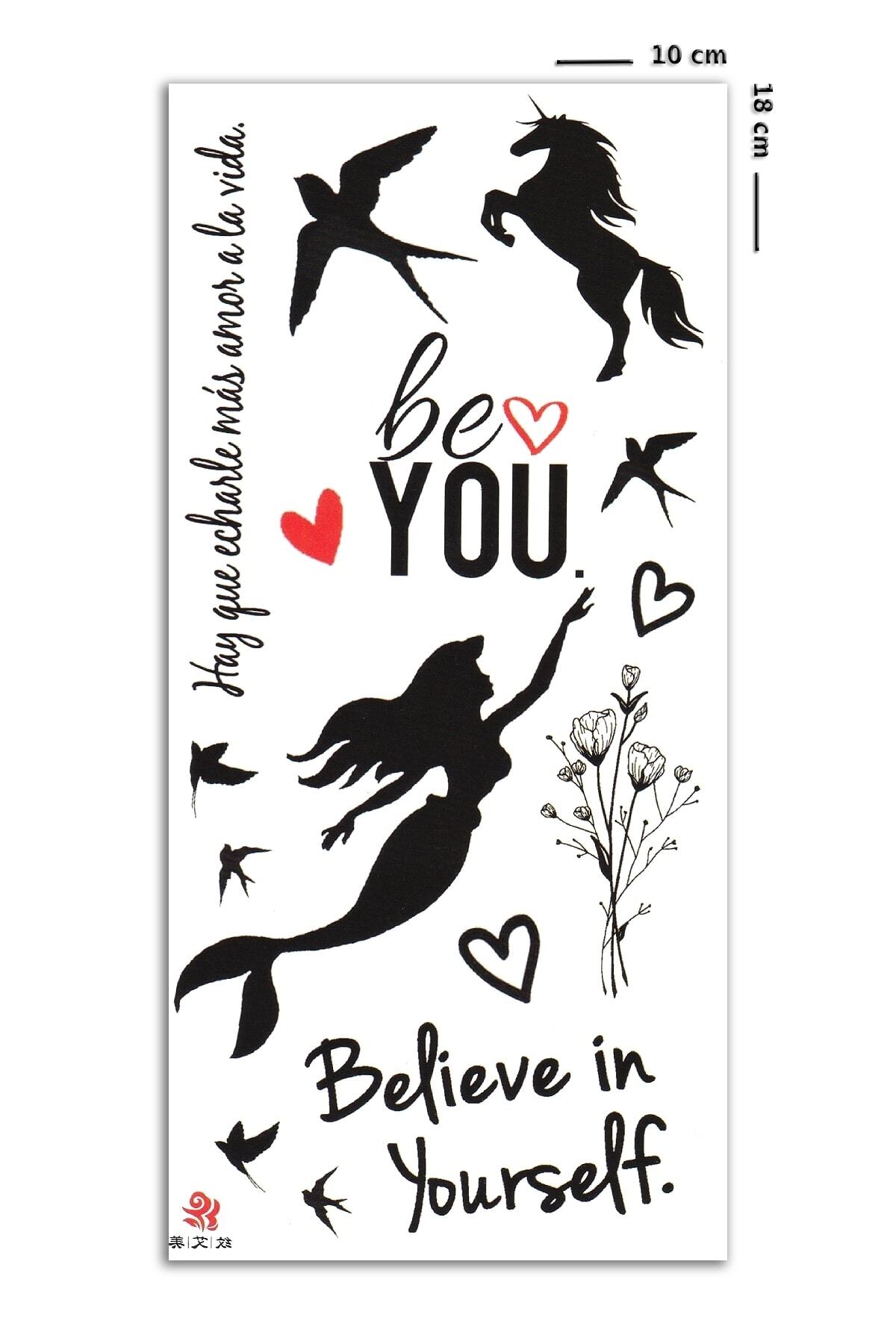 BP Tattoo Love Yourself Karışık Geçici Dövme Tattoo