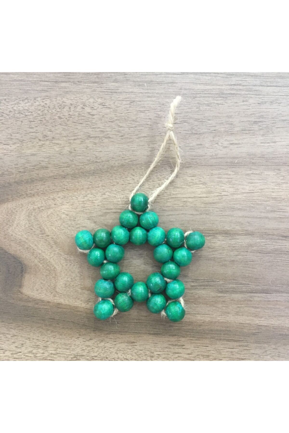 OzanTuhafiye Ahşap Boncuk Yıldız 9x9 Cm Çocuk Bebek Odası Duvar Süsü Kapı Süsü 67ysl