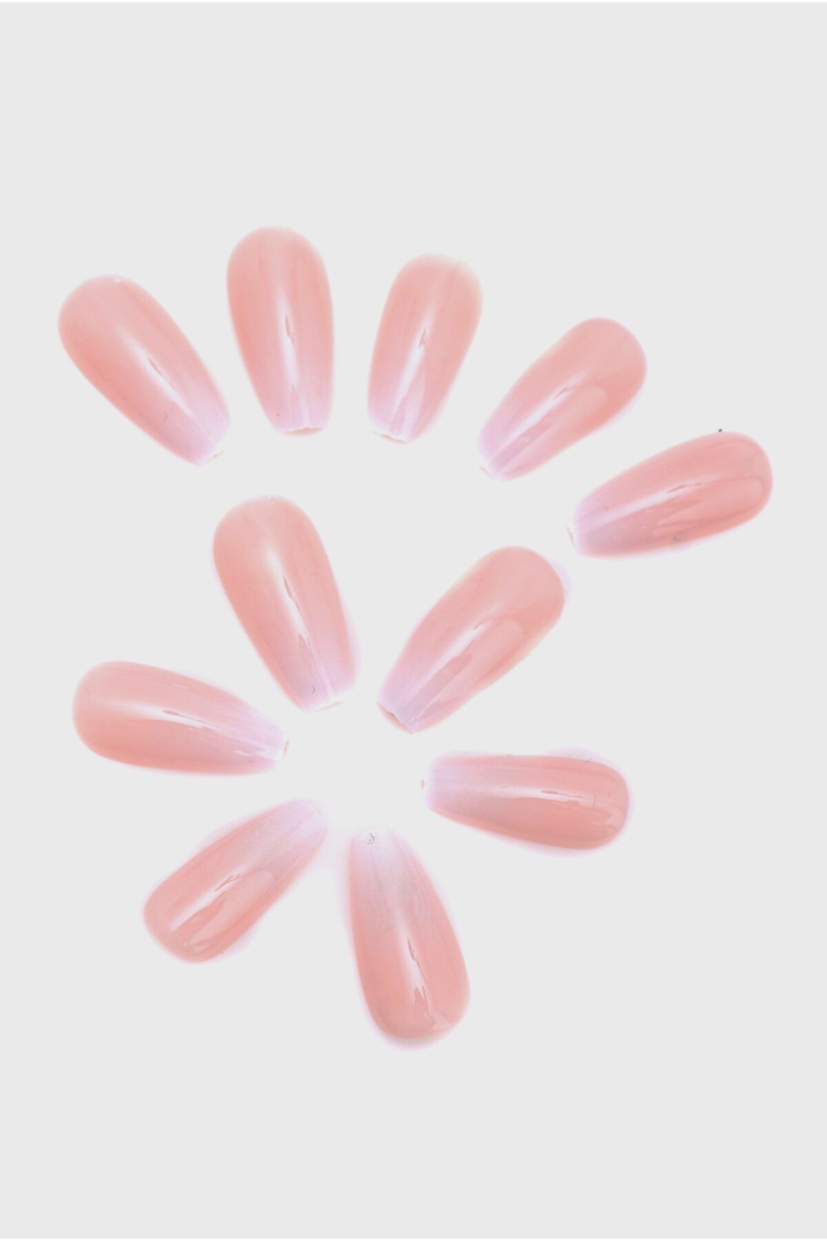 POP Beauty Kadın Pembe Desenli Takma Tırnak ve Yapıştırıcı