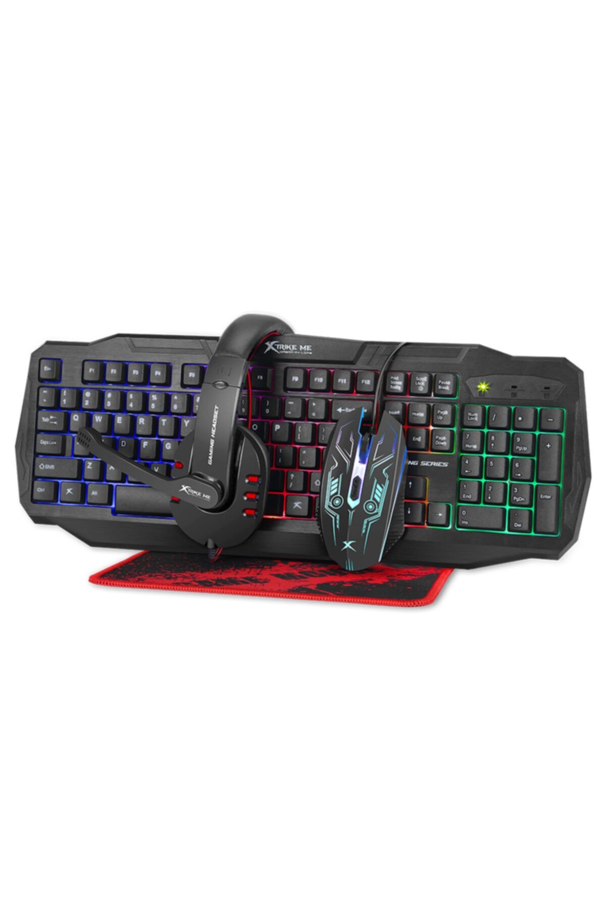 Cep prime 3in1 Oyuncu Klavye Mouse Mause Pad Seti Kablolu Rgb Aydınlatmalı Set Gamer Pc Oyun Seti