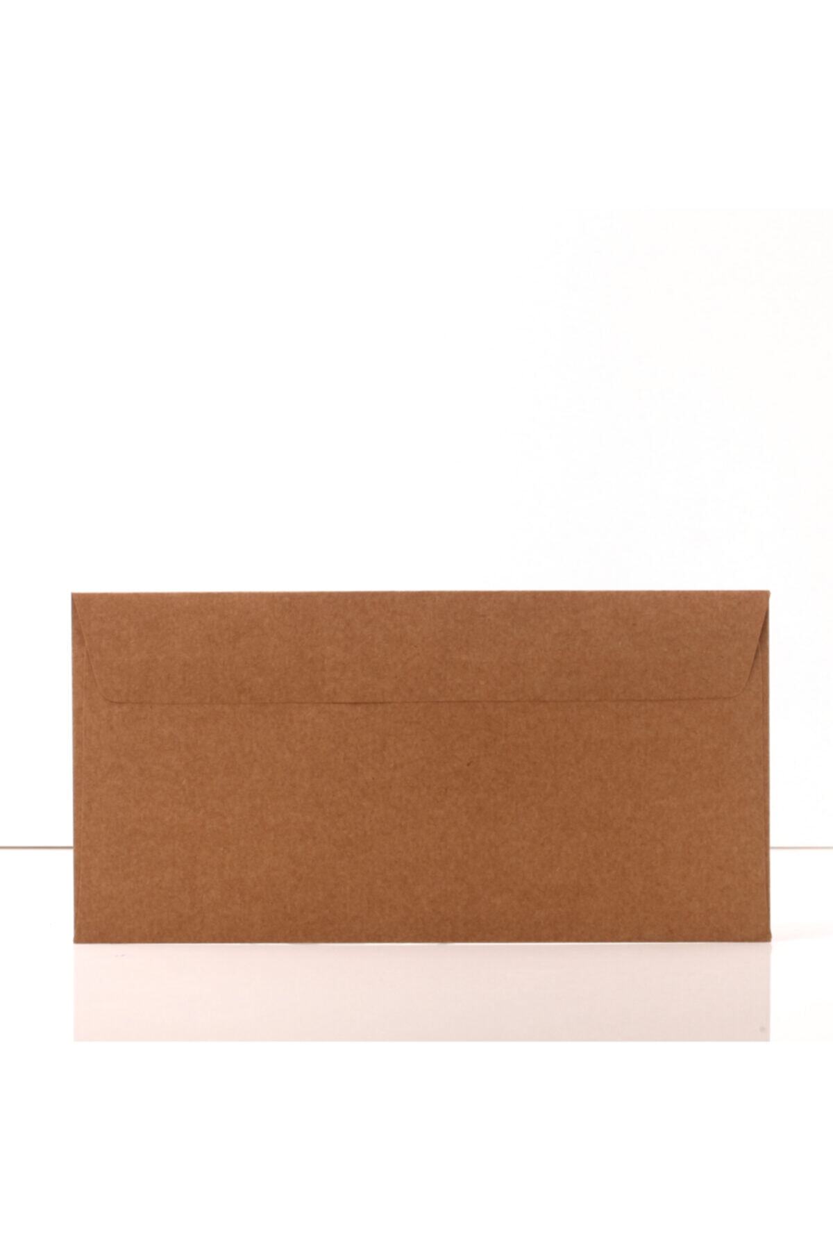 Ege 11x22cm Kraft 120gr Lüks Davetiye Zarfı 50 Adet