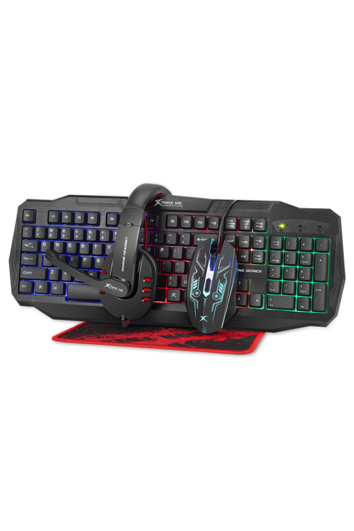 Cep prime Oyuncu Rgb Mekanik Klavye Seti Mouse+kulaklık+muse Pad Özel Tasarım +50 Milyon Tıklama Uzun Ömürlü