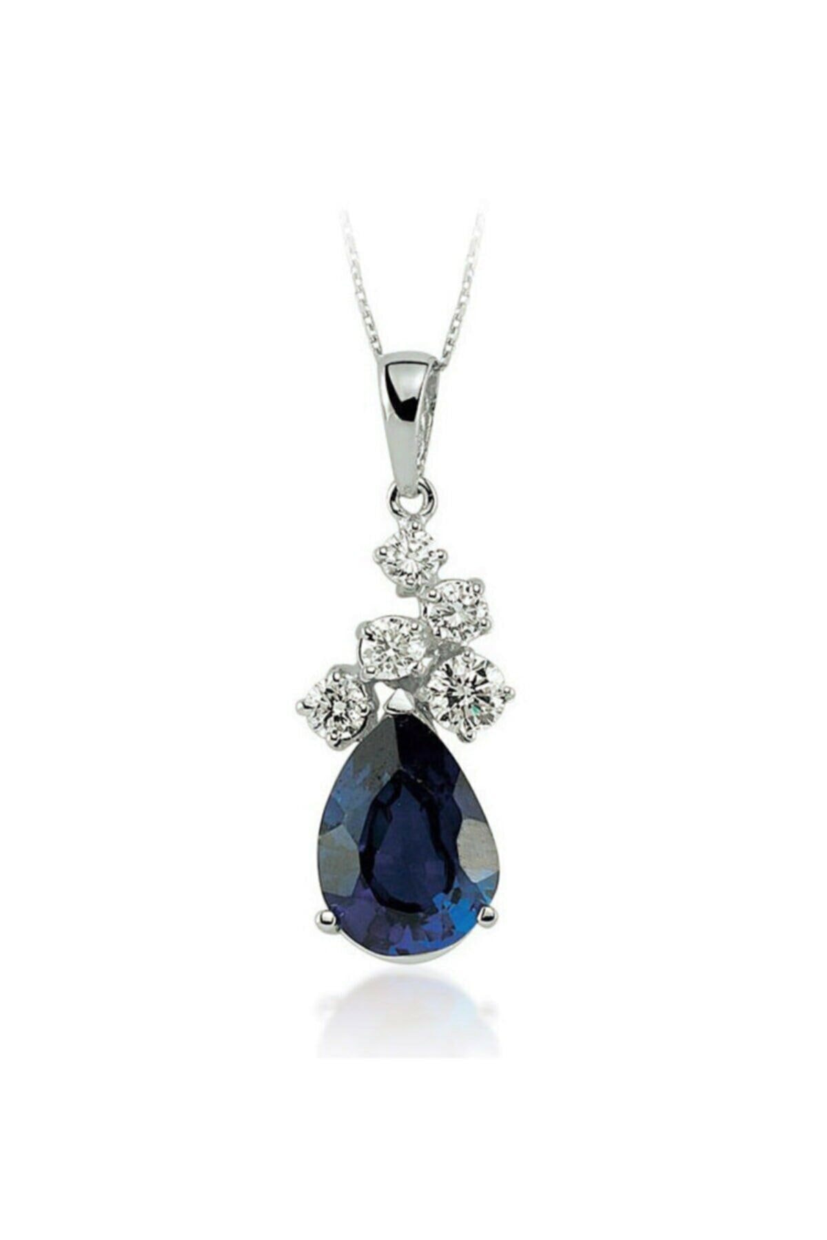 pırlantam 3 53 ct Pırlanta Safir Kolye