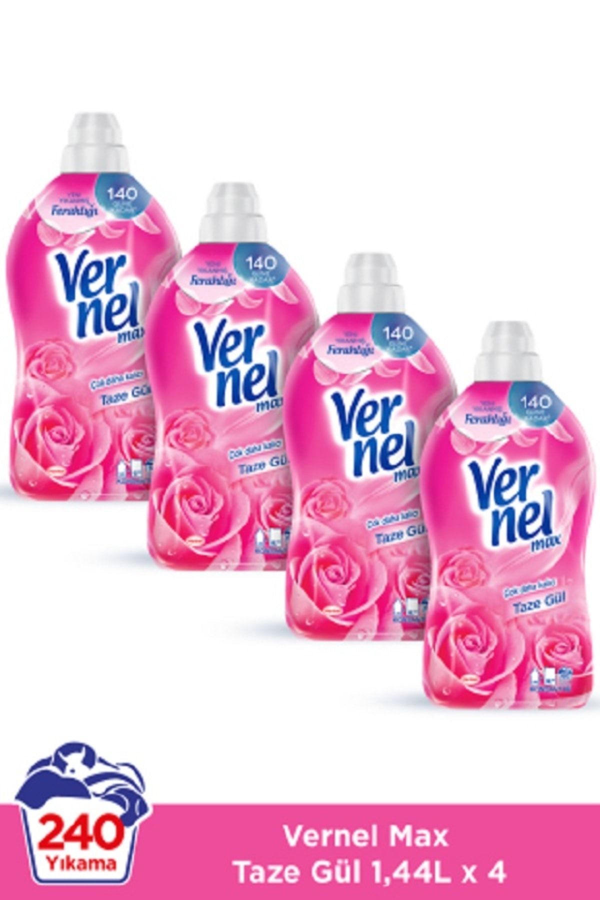 Vernel Max Taze Gül 1,44 L 4'lü Set