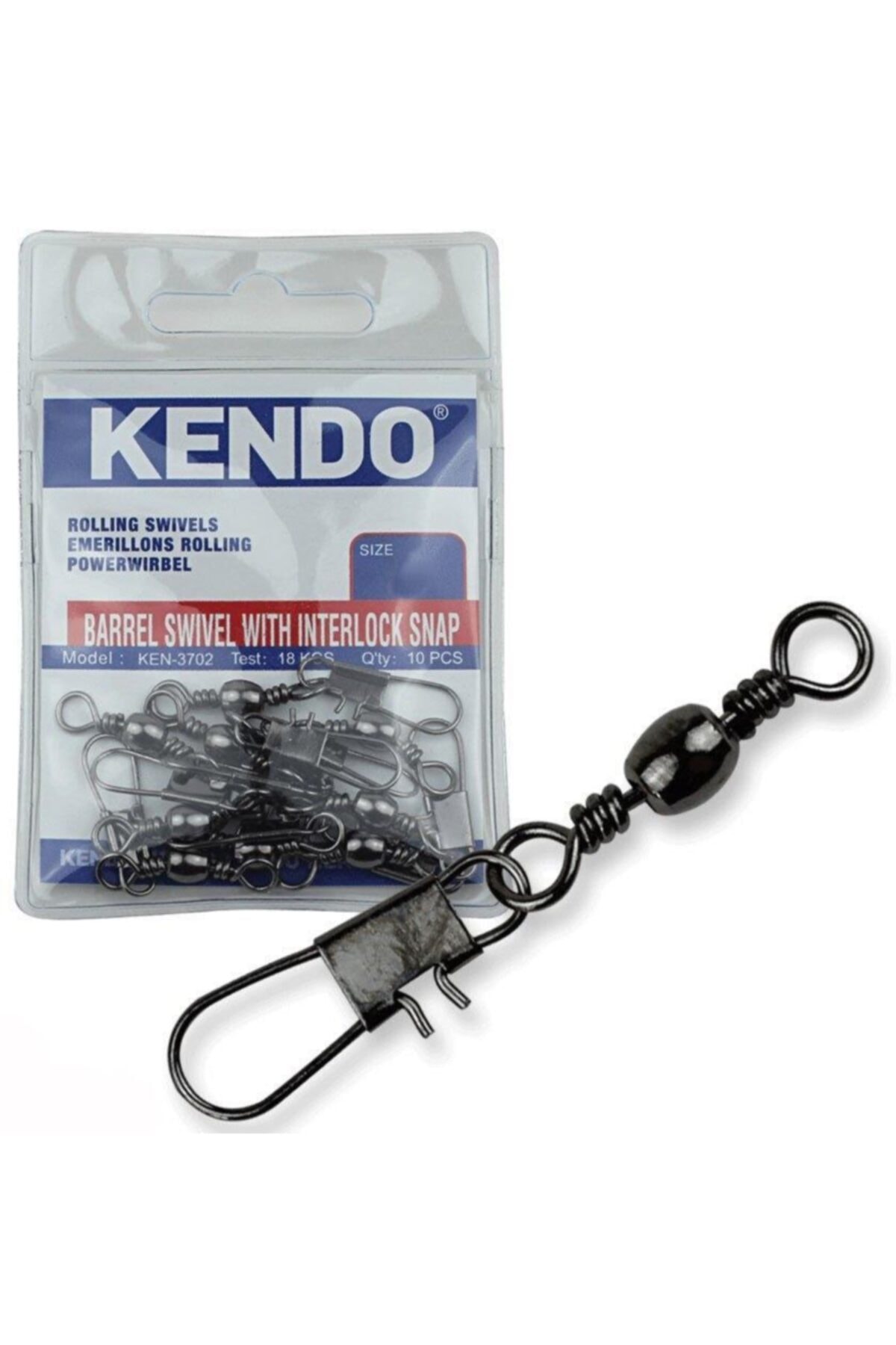 Kendo Rolling Swivel Kilitli Klipsli Fırdöndü 10 Adet No:3
