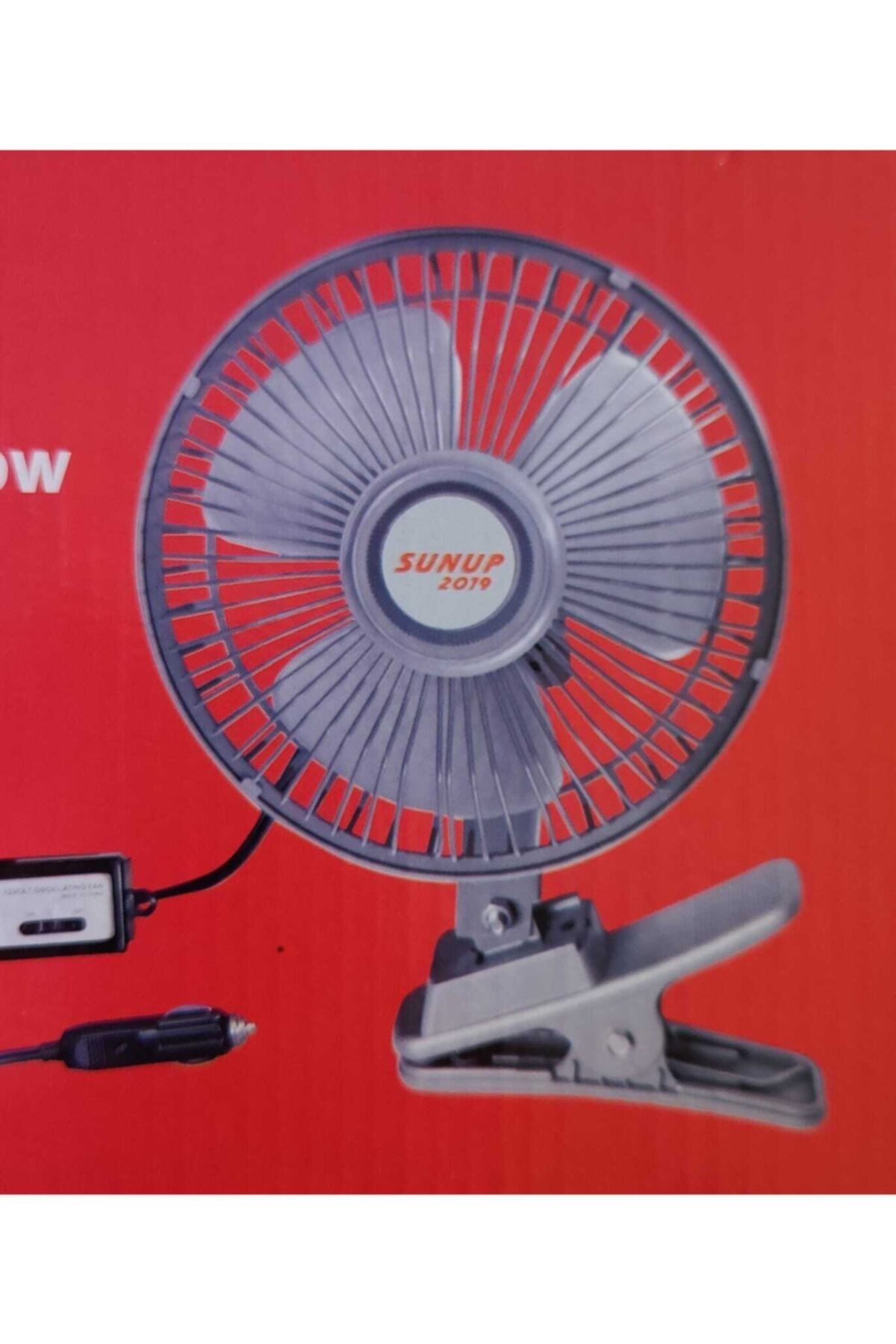 SUNUP Oto Vantlatör 12 Volt Soğutucu Araç Fanı 10inch 3 Kanatlı