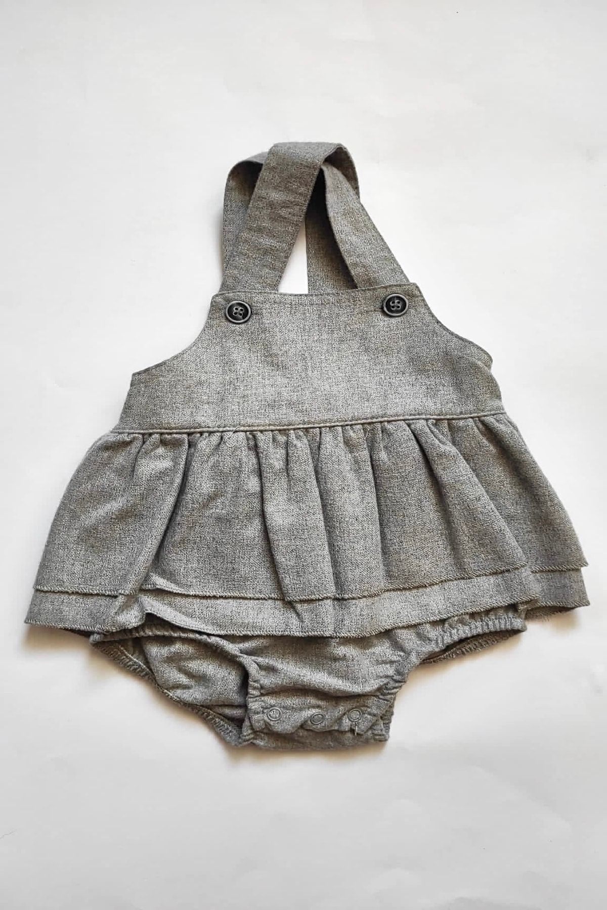 For My Baby Çıtçıtlı Salopet Elbise