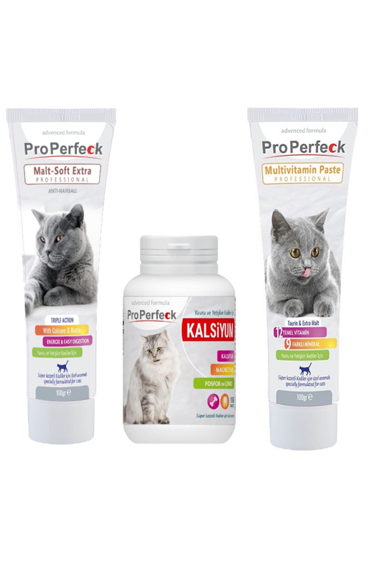 pro perfect Malt Soft Extra 100 gr + Multivitamin Paste 100 gr + Kalsiyum 150 Tablet