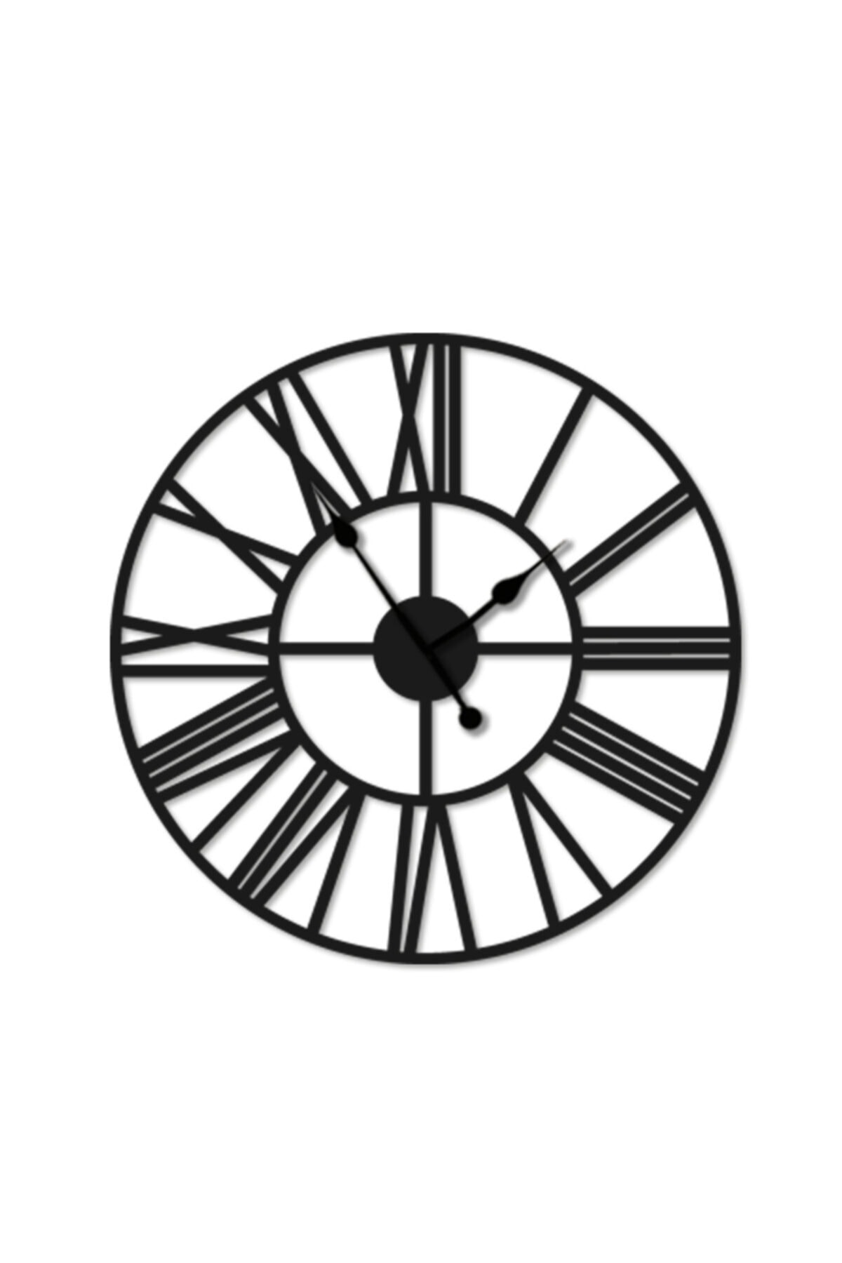 WOOSTEE Long Roman Metal Duvar Saati