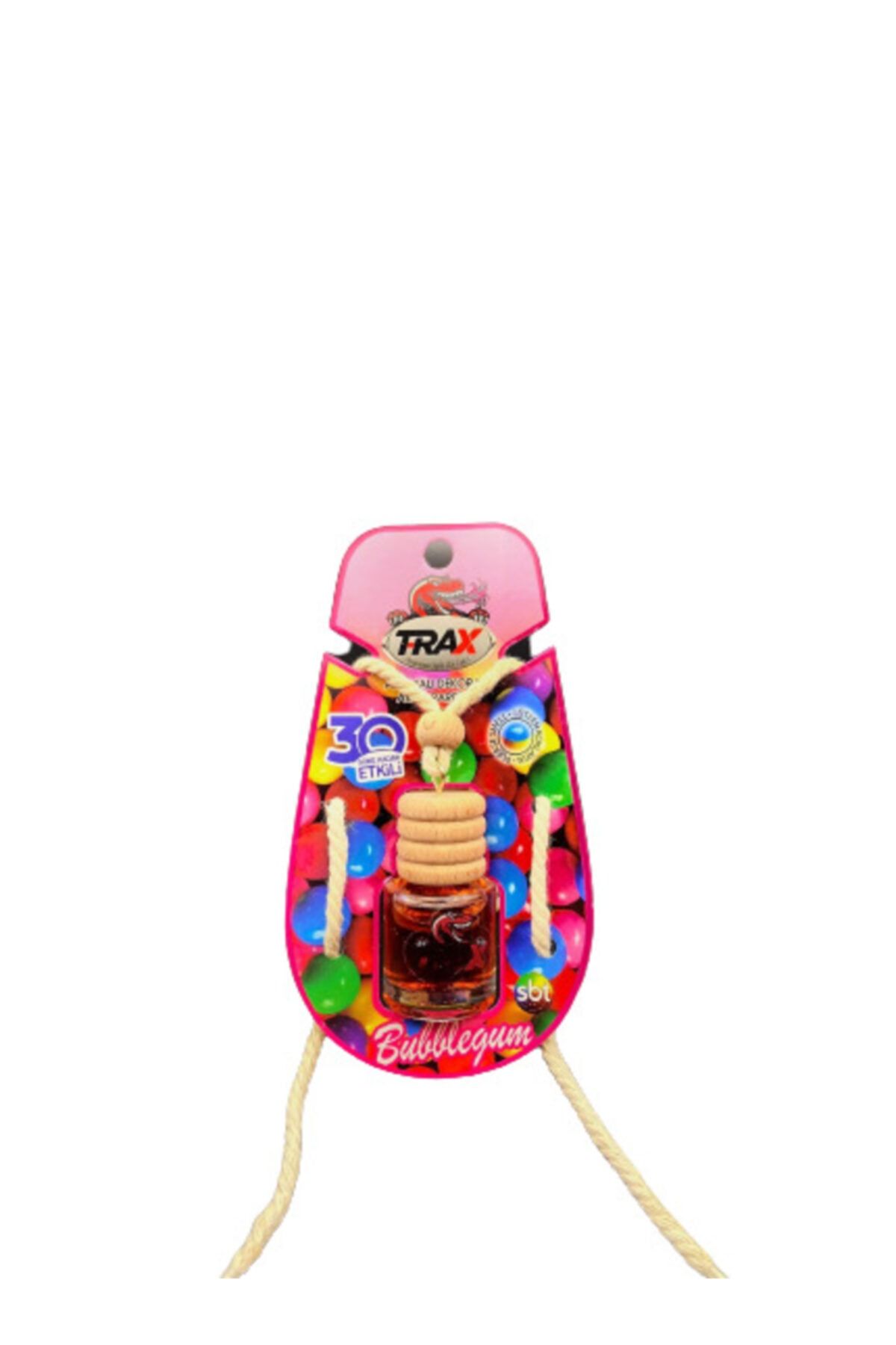 TRAX Ayna Asmalı Oto Parfümü Bubblegum Kokulu Ve Ferah 8ml