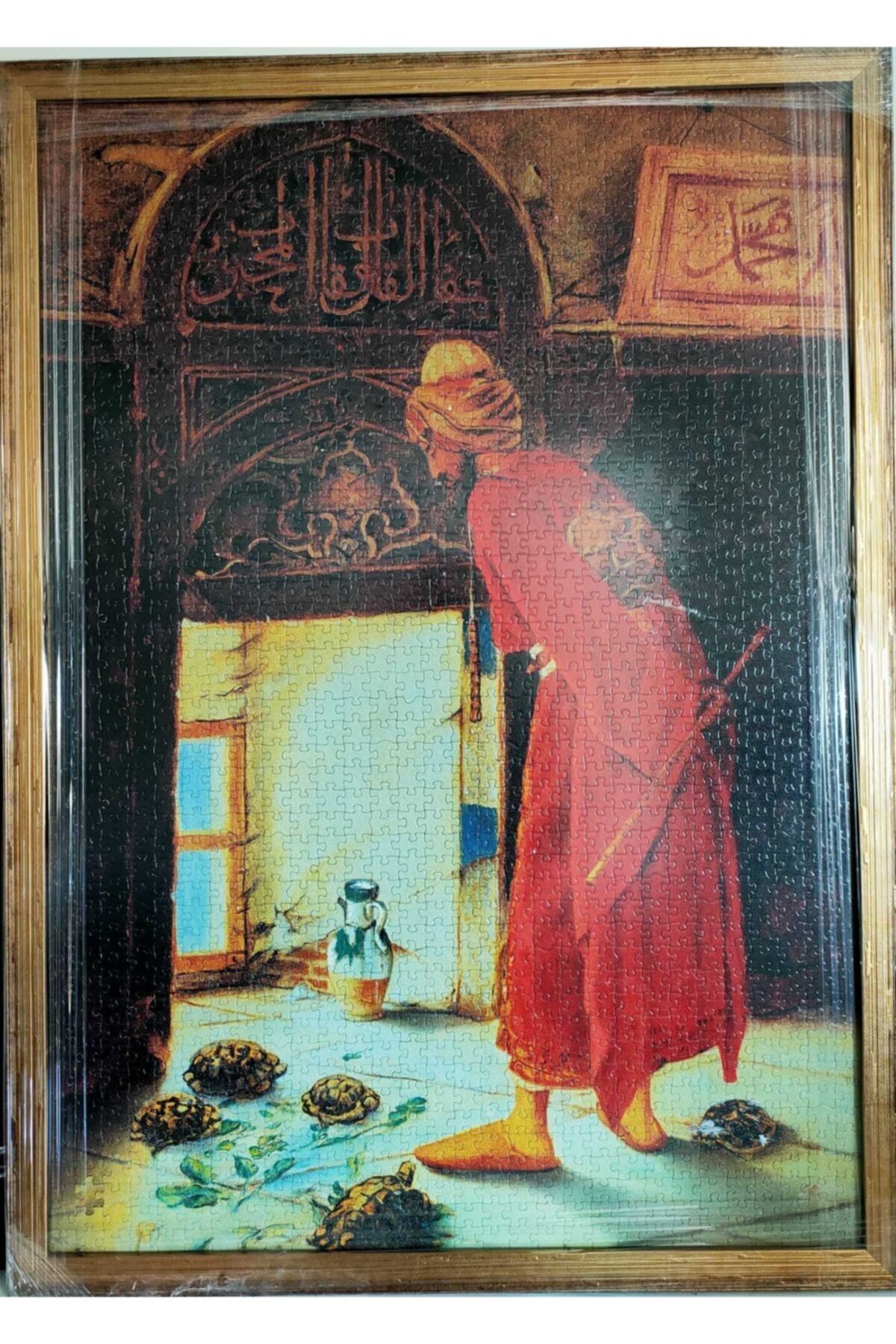 Art & Art Kaplumbağa Terbiyecisi Osman Hamdi Bey Puzzel Çerceveli
