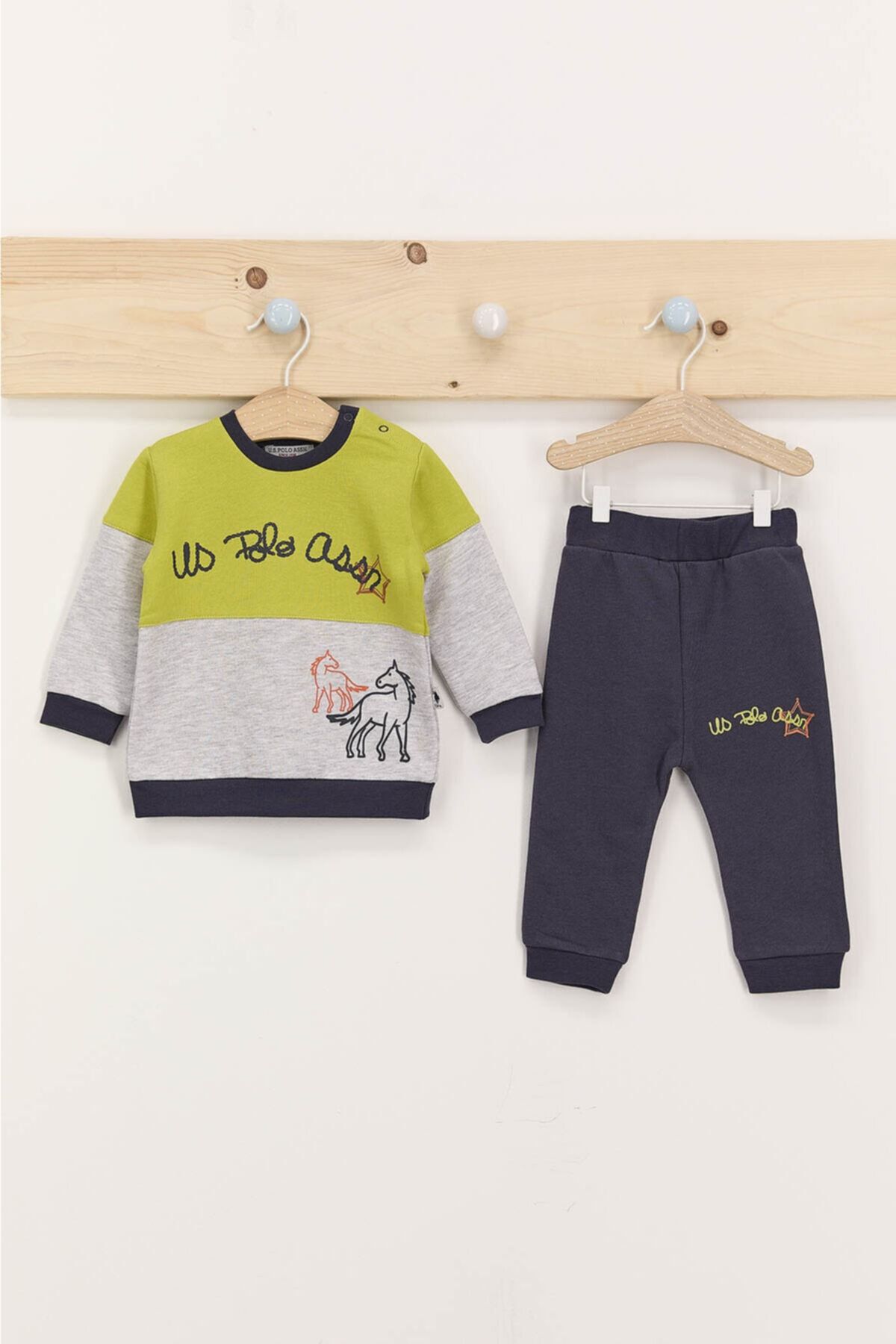 U.S. Polo Assn. U.s. Polo Assn Fıstık Yeşili Erkek Bebek Eşofman Takımı