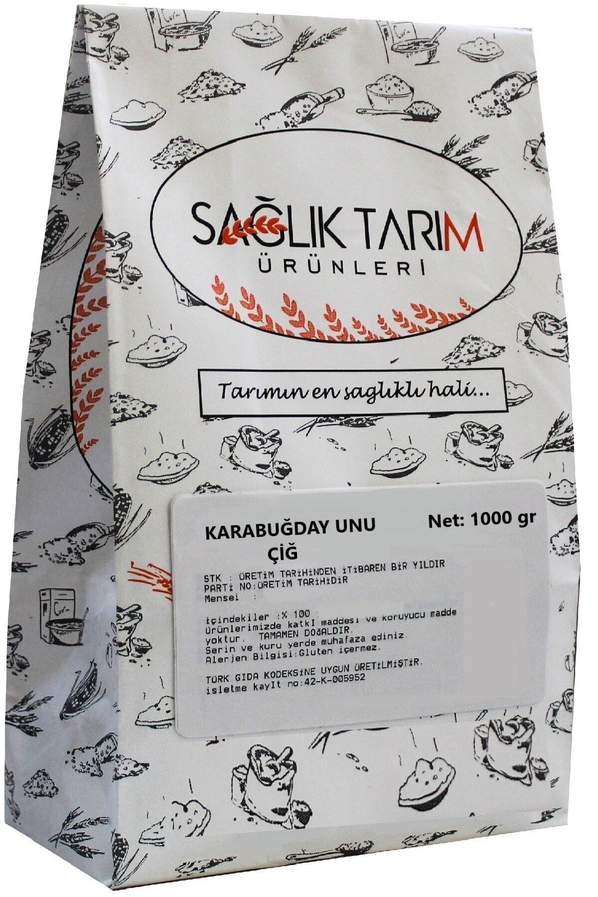 SAĞLIK TARIM ÜRÜNLERİ Karabuğday Unu 1 kg Çiğ