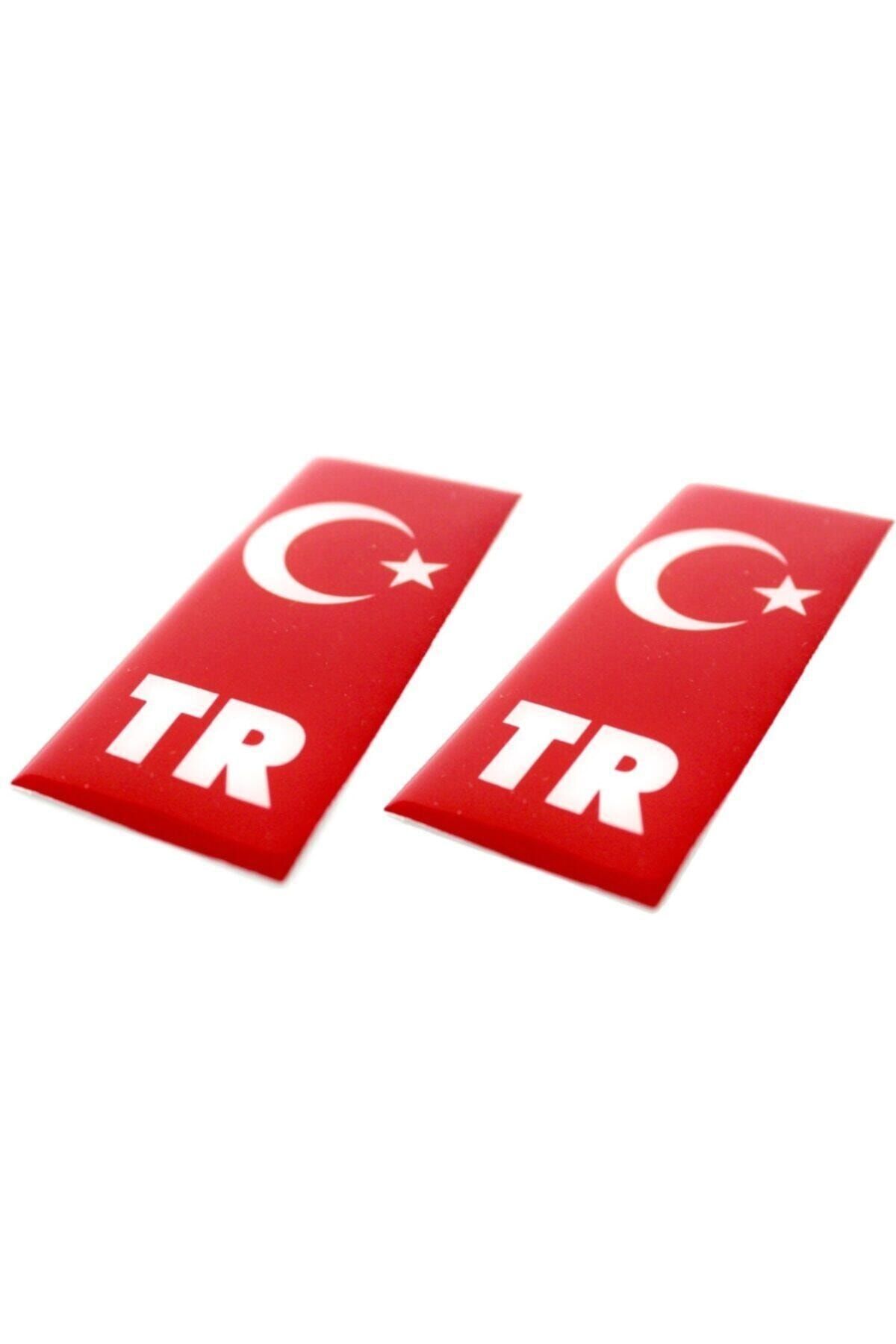 Apex Türk Bayrağı Plaka Damla Sticker Su Geçirmez Solmaz 2 Adet