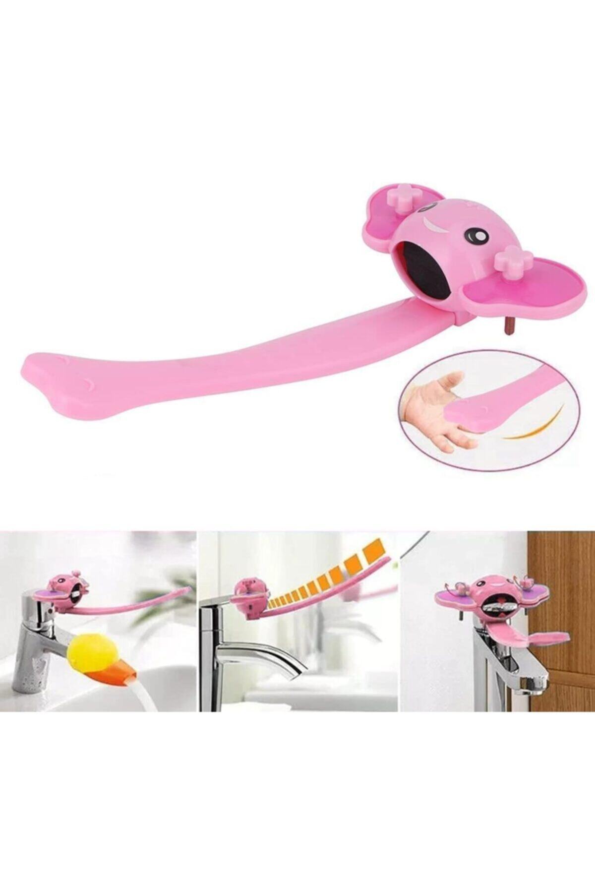 Orangemom Pembe Fil Figürlü Çocuklar Için Sevimli Eğitici Musluk Kolu Uzatma Başlığı
