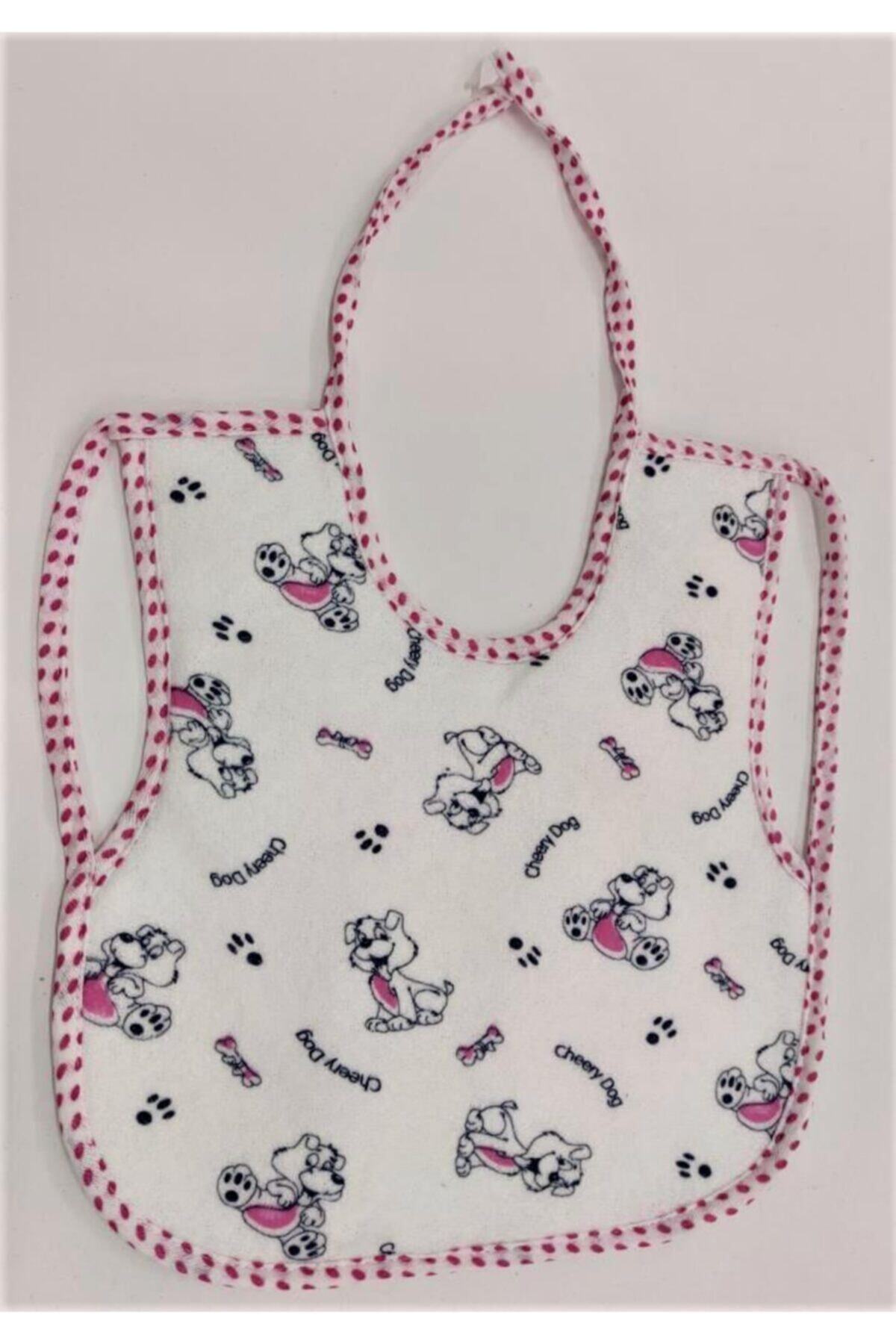 POKY BEBE Kız Bebek Sevimli Köpek Desenli Askılı Mama Önlüğü-askılı