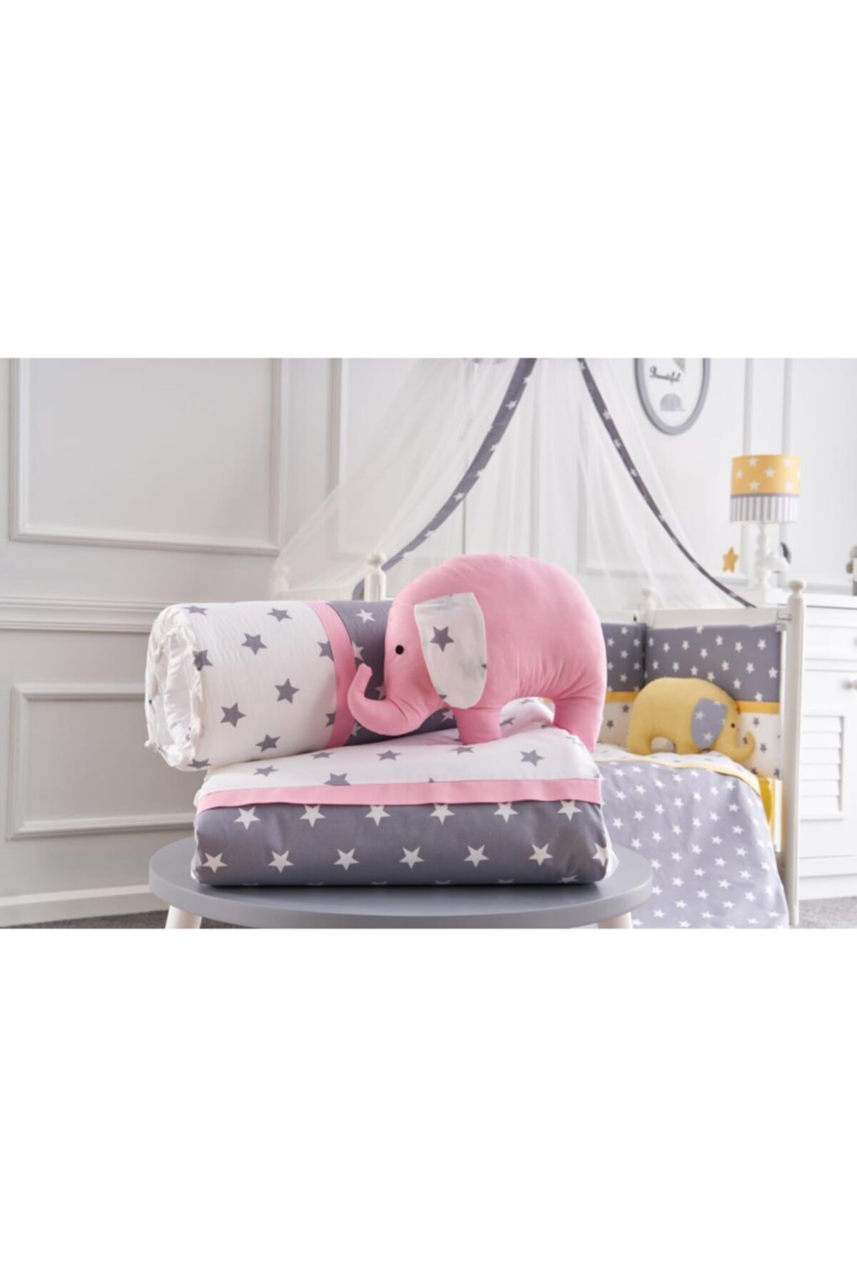 POKY BEBE Pembe Desenli Bebek Uyku Seti