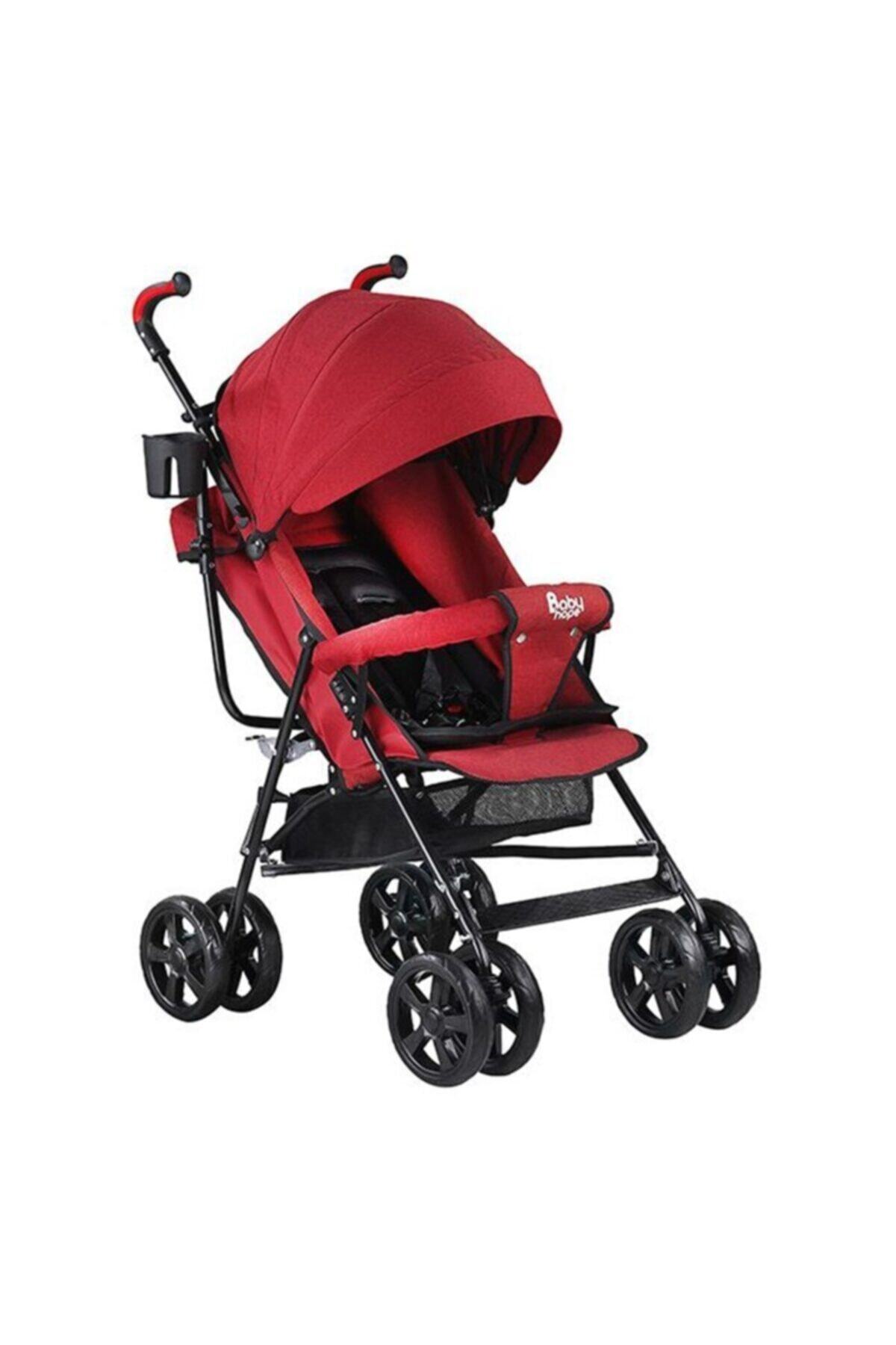 BabyHope Sa-7 Baston Bebek Arabası Kırmızı
