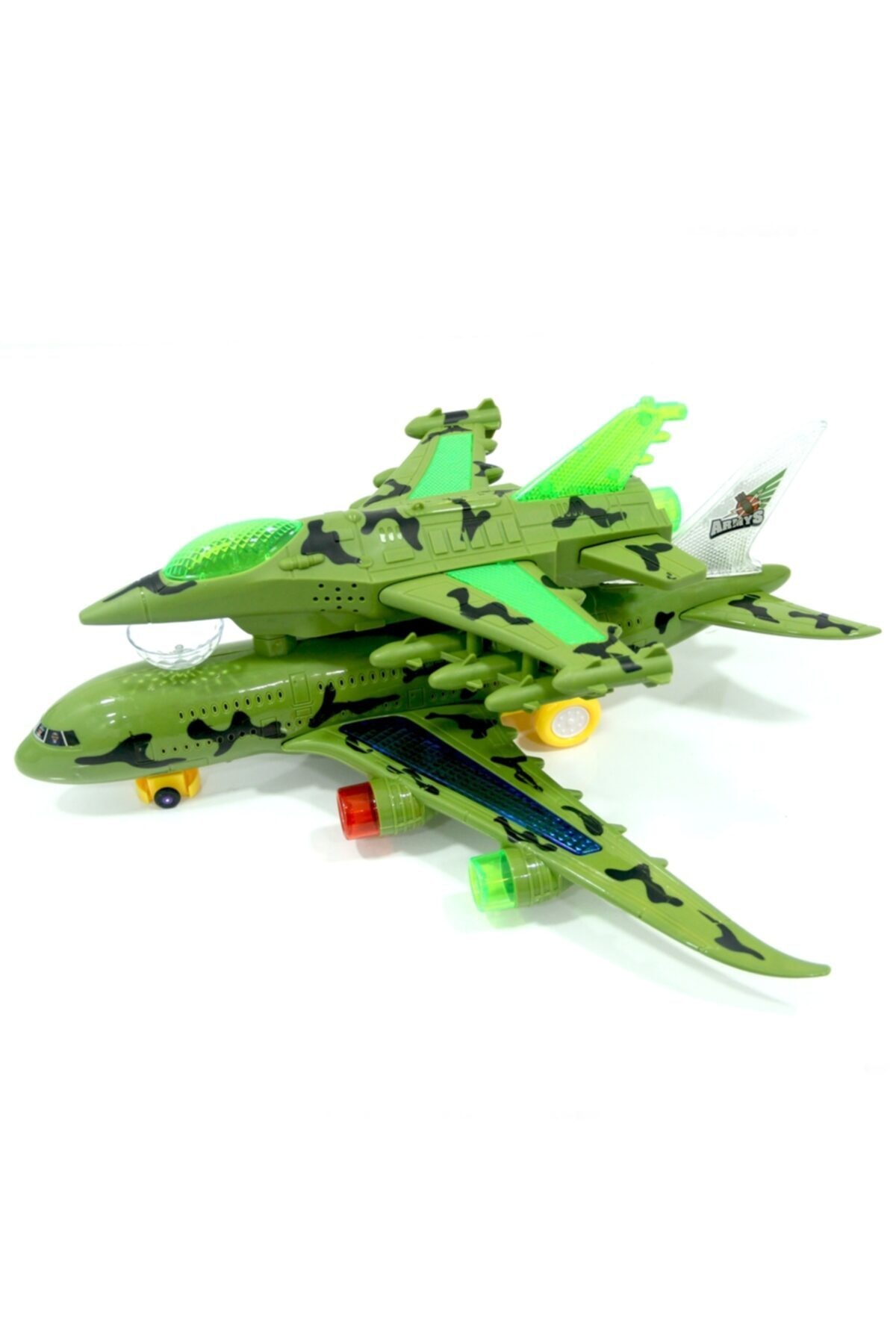 Can İthalat Yılın Ilk Fırsatları - Airplane Ikili Pilli Işıklı Sesli Savaş Uçağı - ™ Beyaz At®