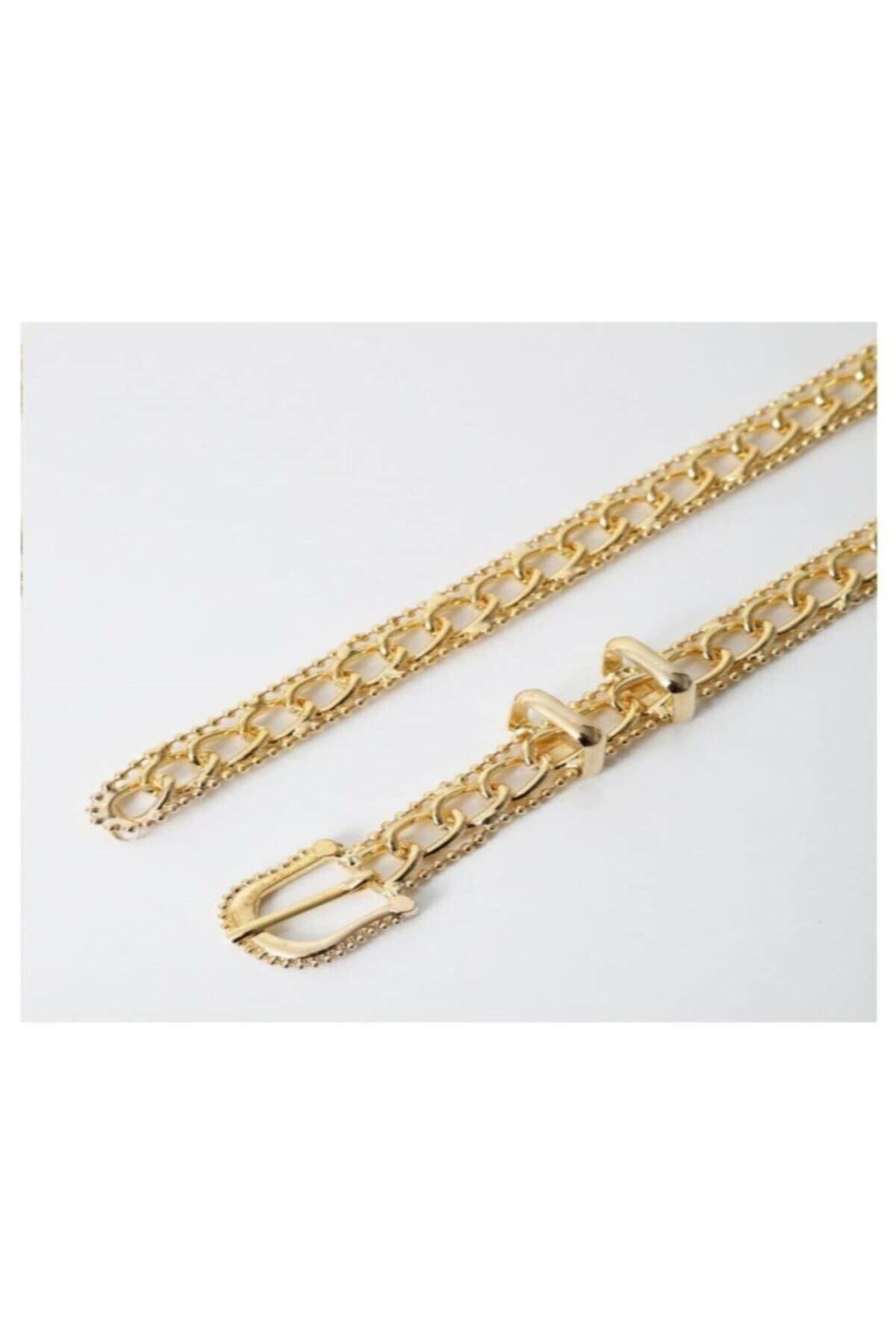 ELİGE Altin Zi Ncir Kemer Çift Köprülü 100cm