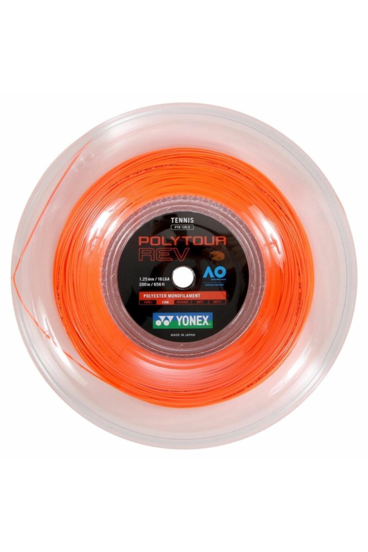 YONEX Poly Tour Rev 1.25 Rulo 200m Turuncu Tenis Kordajı
