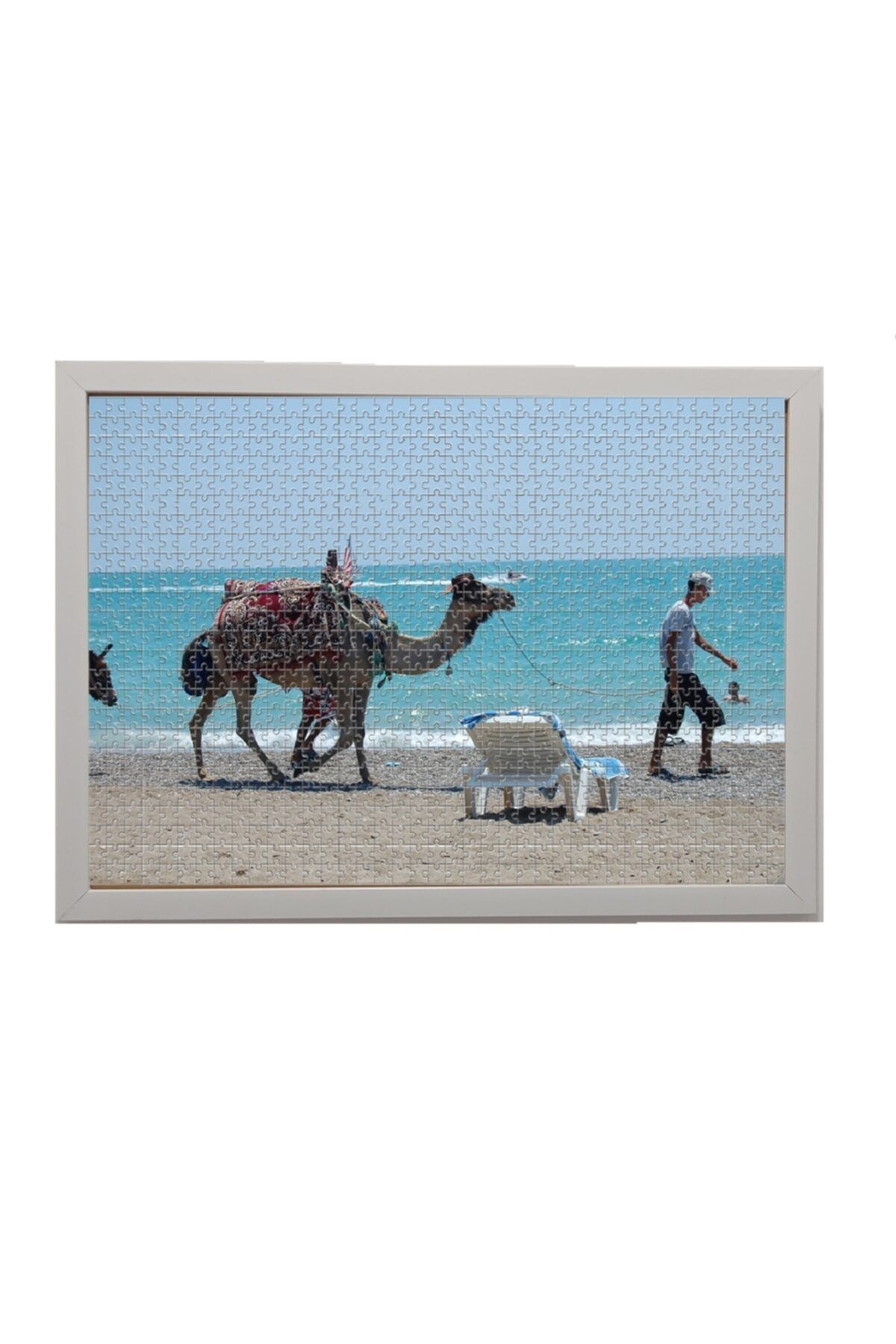 deritel 500 Parça Puzzle Çerçevesi - Beyaz - 34x48 - 22 Mm