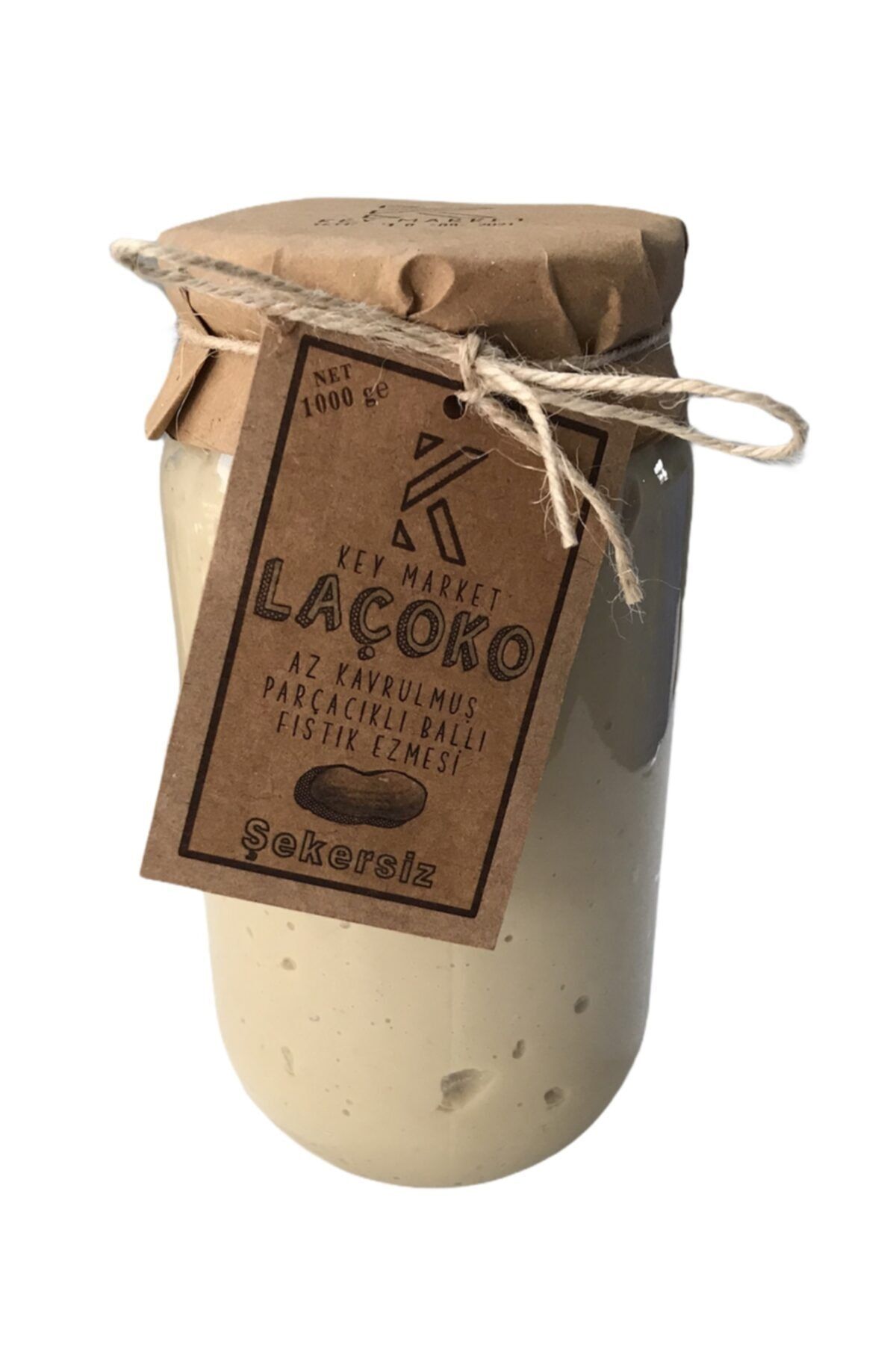 KEY Market Laçoko Az Kavrulmuş Parçacıklı Ballı Fıstık Ezmesi 1 kg