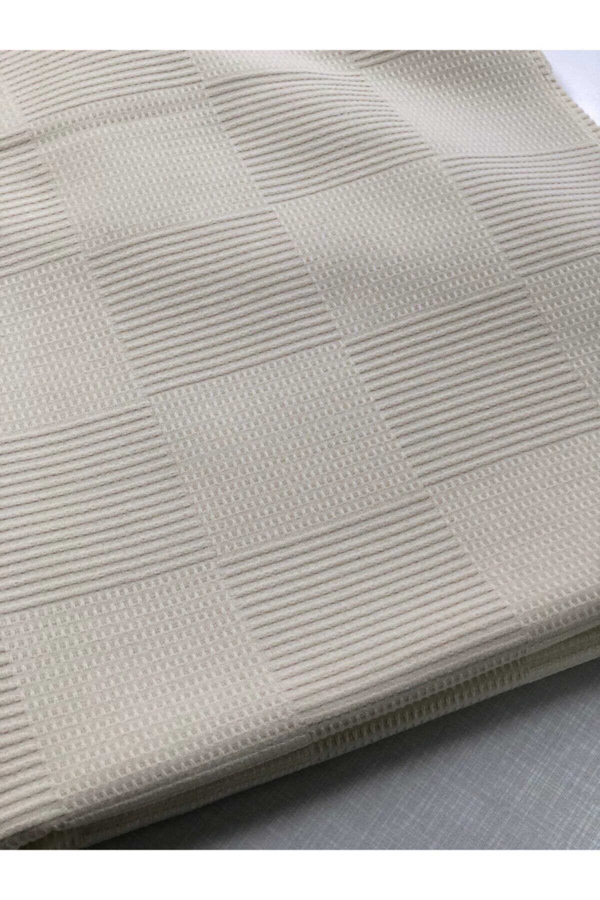 Sefaoğlu tekstil Tek Kişilik Pike, Renk Krem, %100 Pamuk