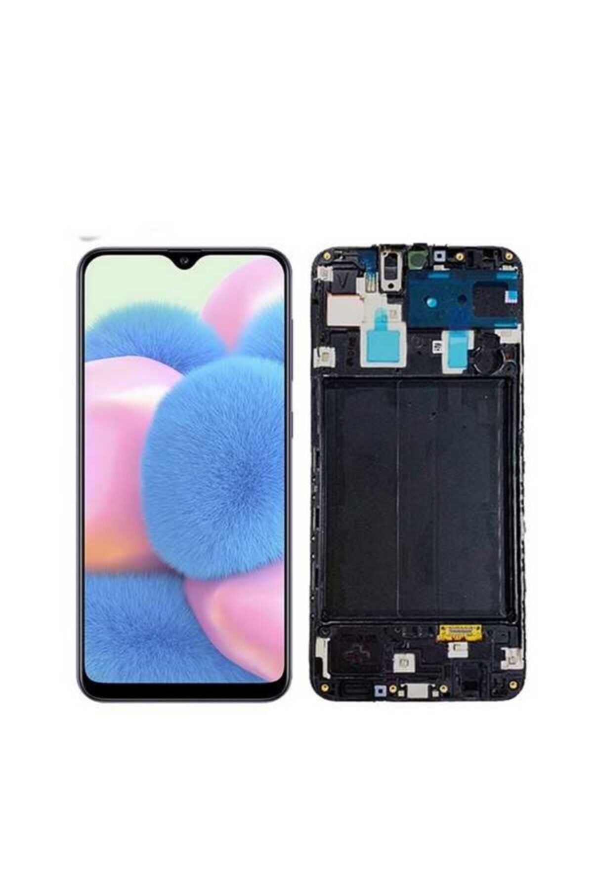 Parça Bankası Samsung Galaxy A30s A307 Lcd Ekran Dokunmatik Siyah Revizyonlu Çıtalı