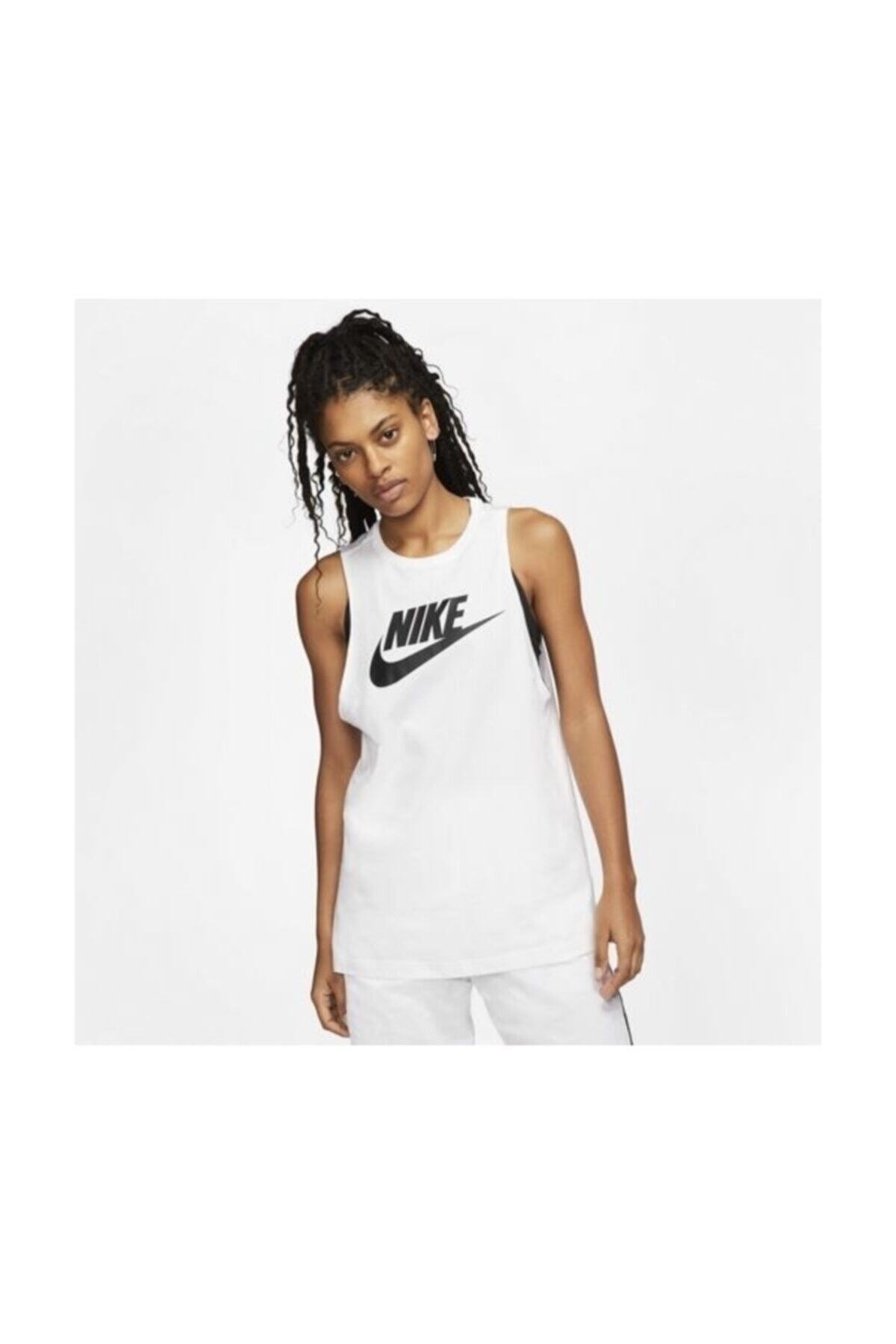 Nike Kadın  Beyaz Sportswear Essential Tank Top Spor Atlet Bq6828 100