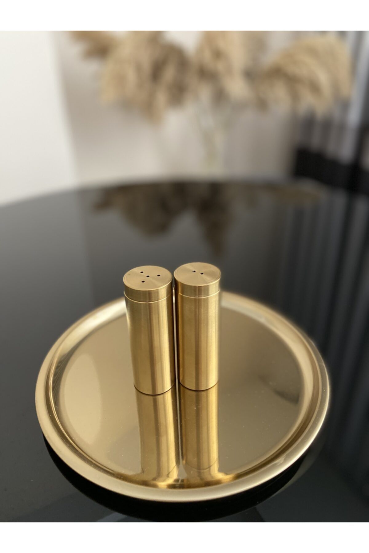 Gaios Design Gold Parlak Altın Tuzluk Takımı 2 Li Set