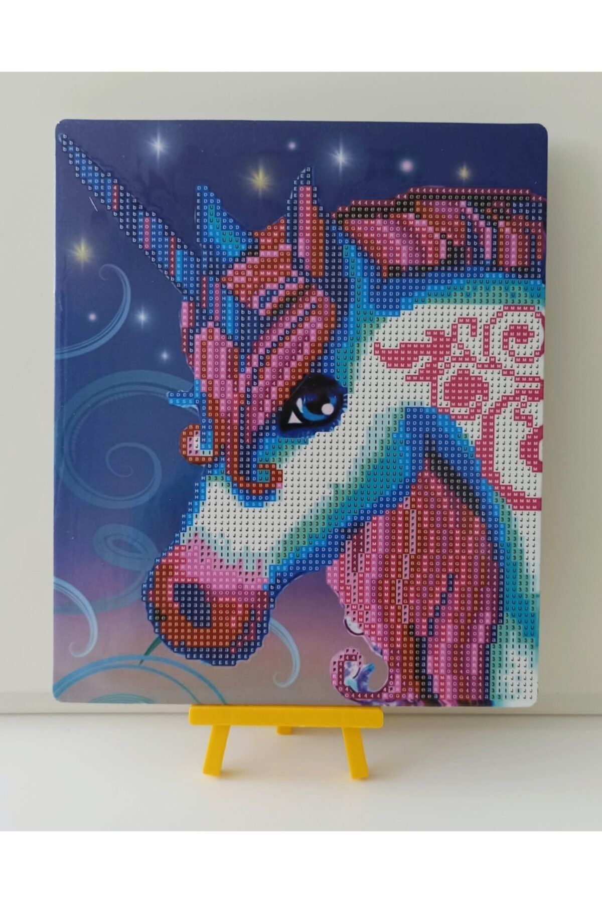 MENTAŞ Elmas Boyama Boncuklu Unicorn Goblen Kristal Taşlı Goblen 21x25