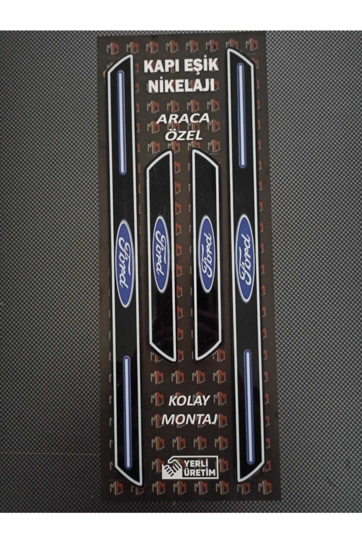 Aksefuar Lazer Förd Grubu Piano Black Kapı Eşiği 4'lü Set