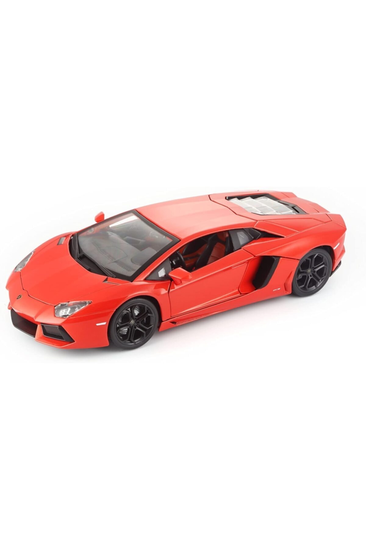 BBURAGO Beyaz At - 1:18 Lamborghini Aventador Lp700-4 Turuncu Model Araba. - Beyaz At