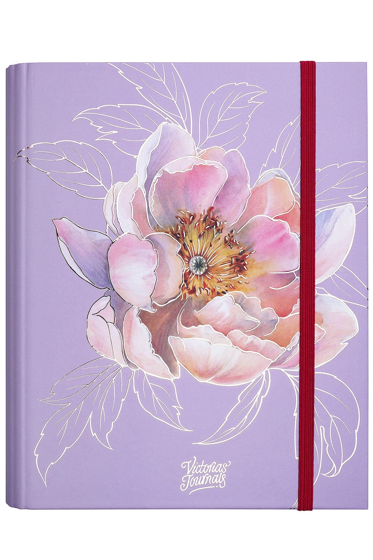 Victoria's Journals Gizli Spiralli Defter 17x24 Cm Gül Çizgili
