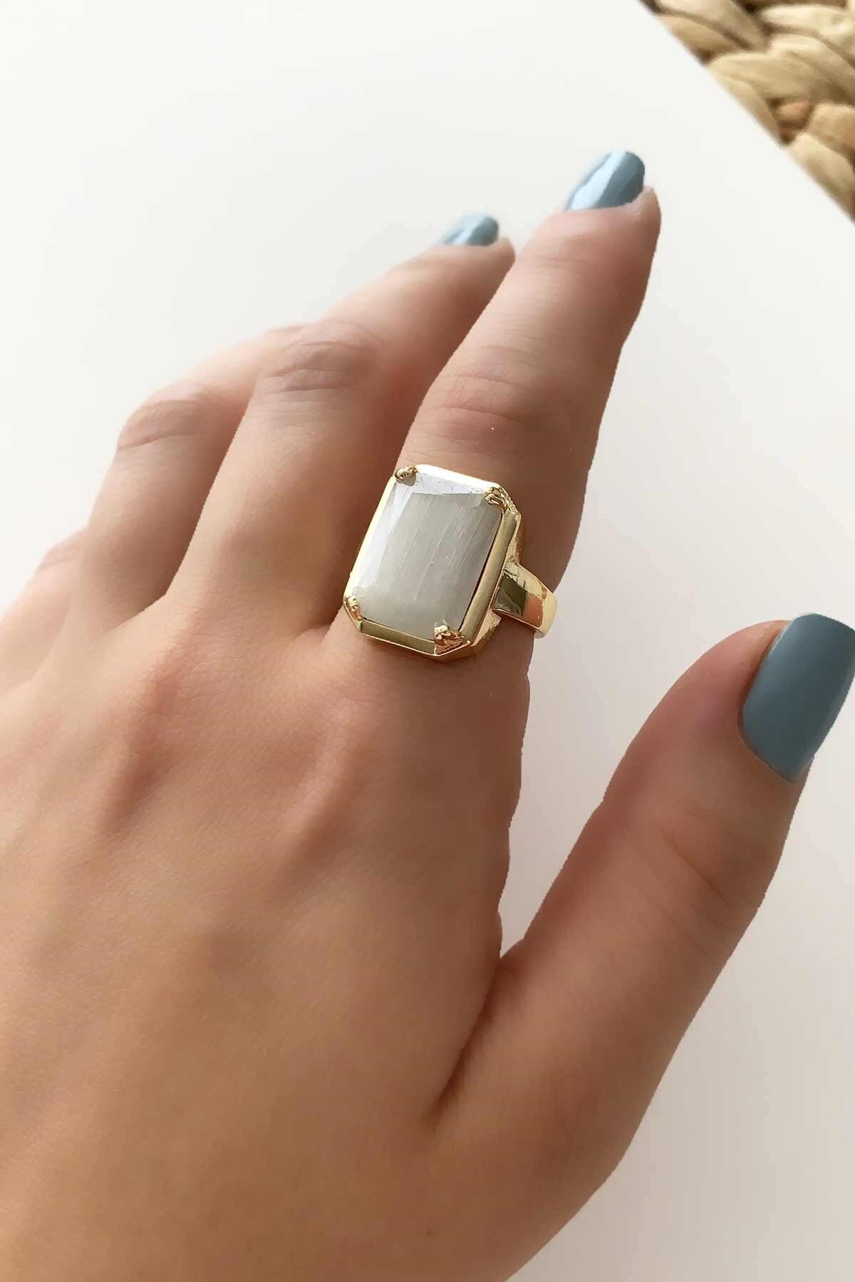 Çlk Accessories Ayarlanabilir Doğaltaş Yüzük Tryüzük1146 Y32503