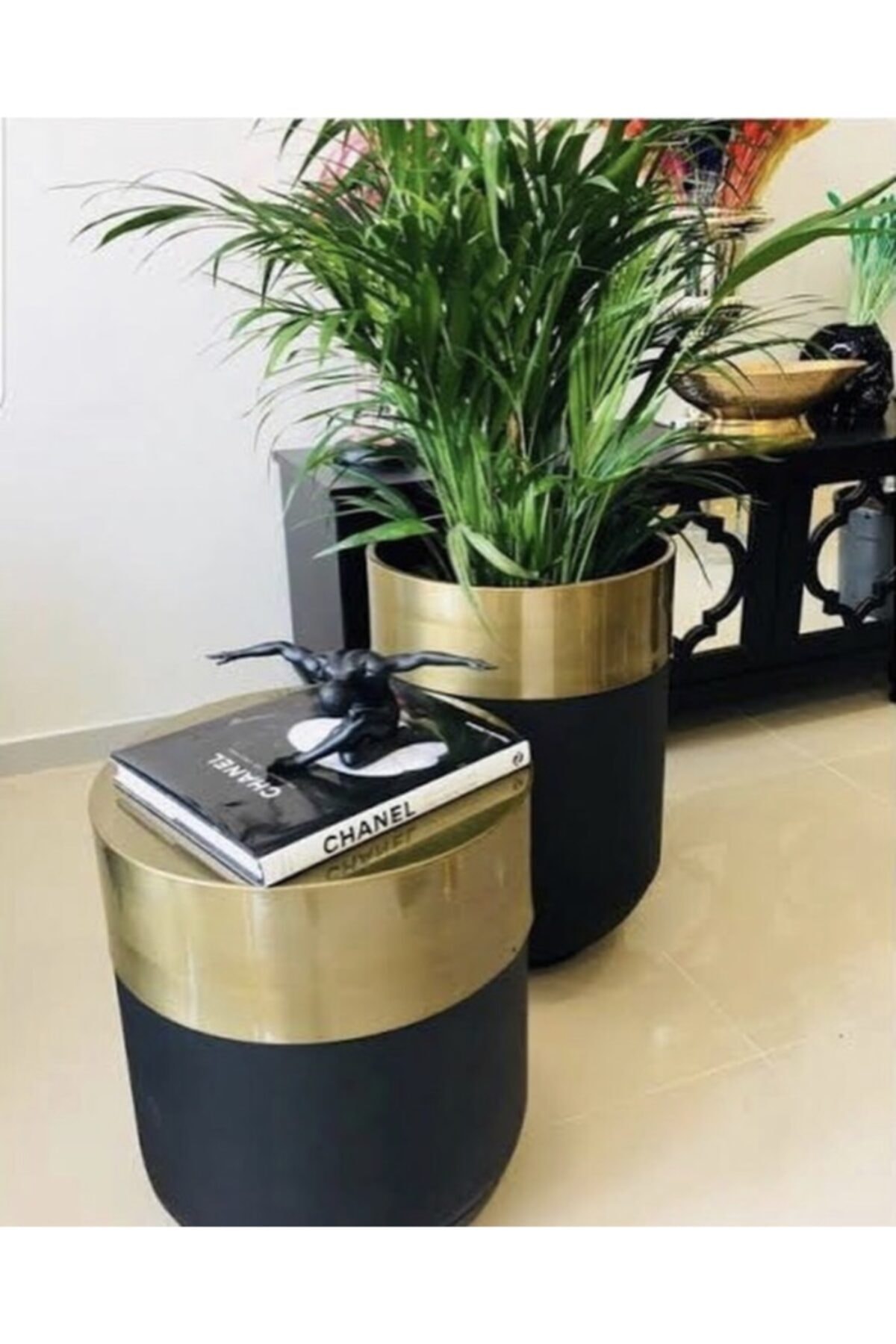 AresDecoration Darbuka Siyah Mat Gold 2li Set
